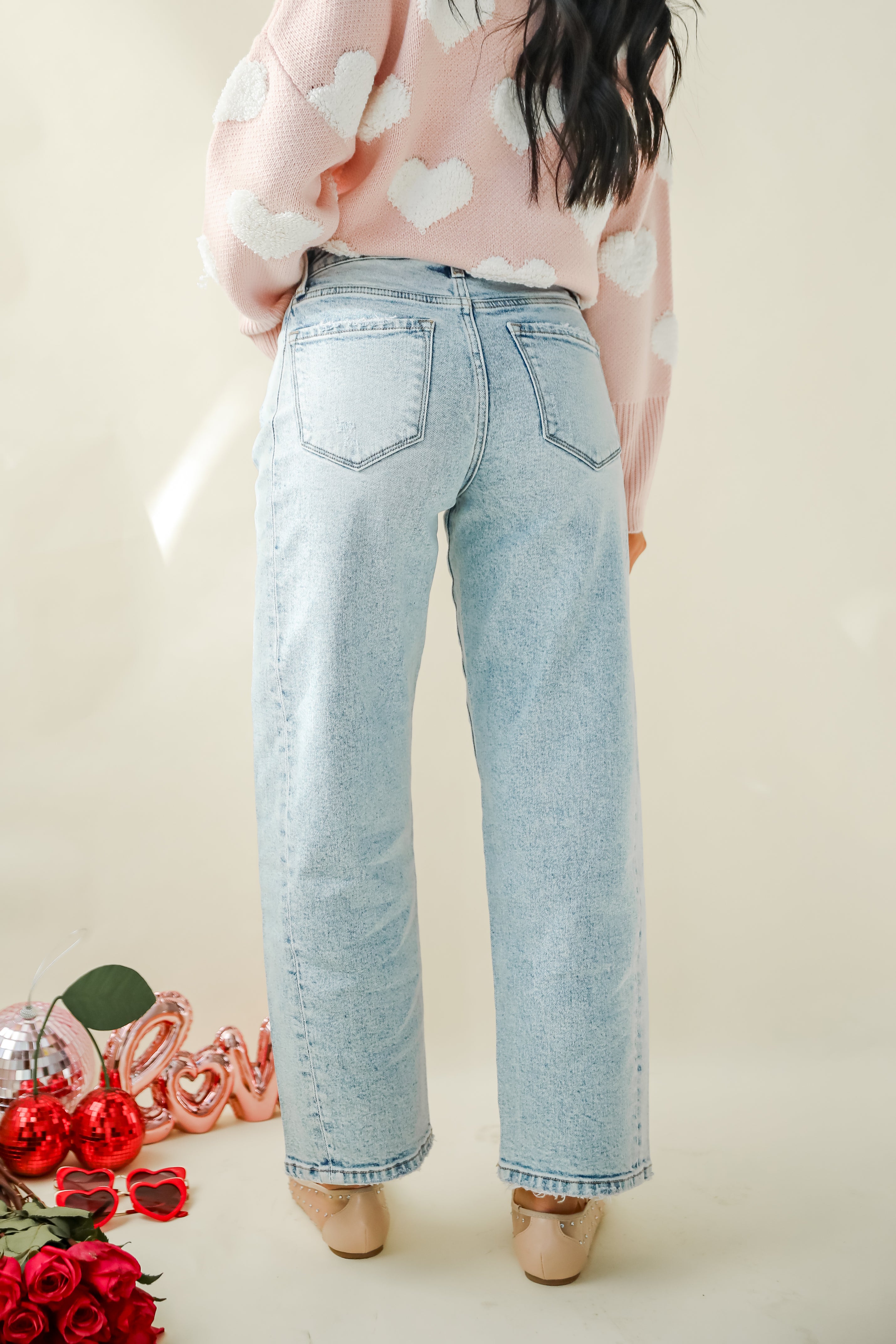 Chelsey Light Wash Barrel Jeans for Women - High Waist Distressed Denim Pants - Casual & Comfortable Stretch Jeans for Everyday Wear | Perfect for Work, Weekend Outings & Date Nights