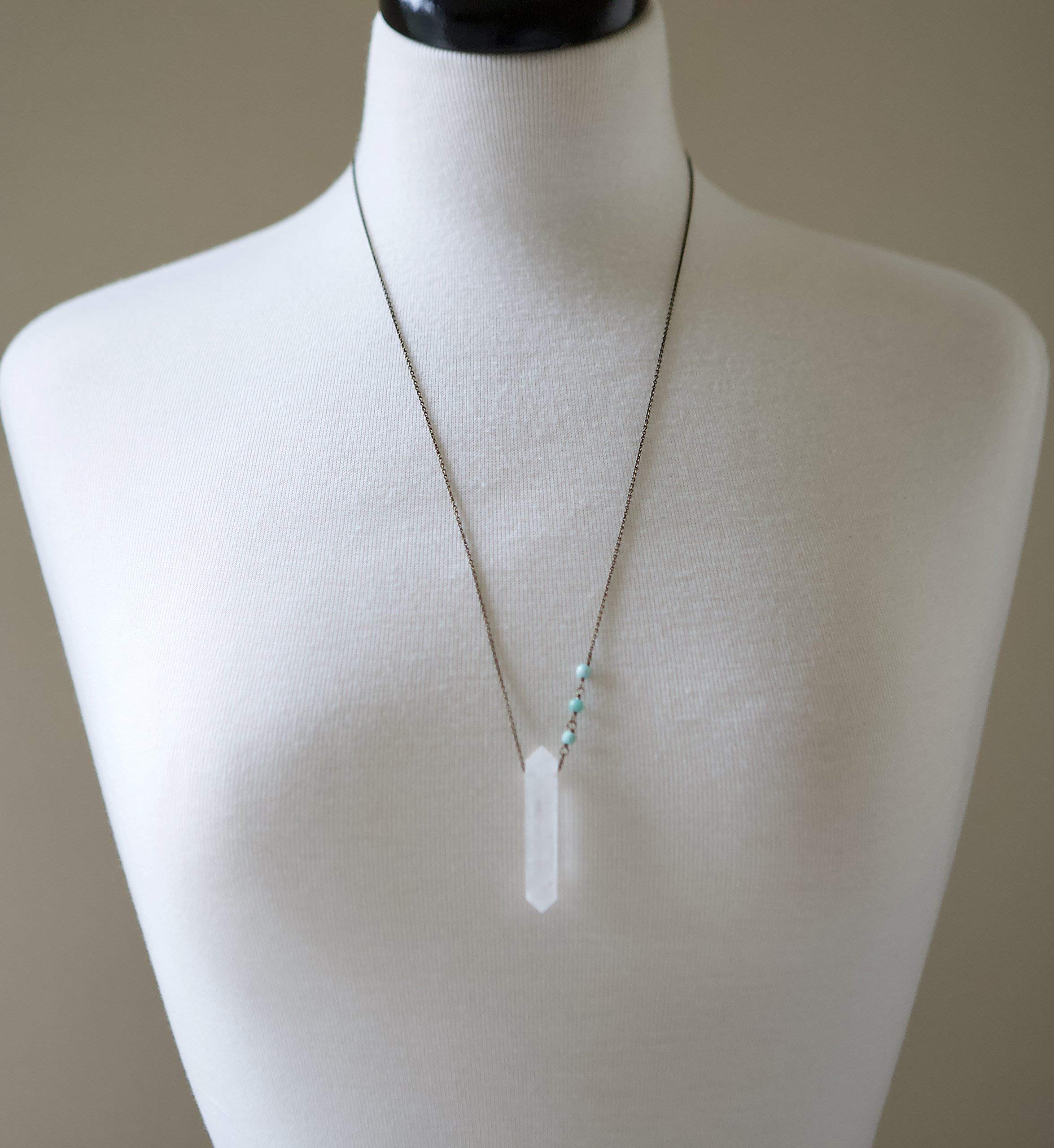 Crystal Quartz Pendant Necklace - 25