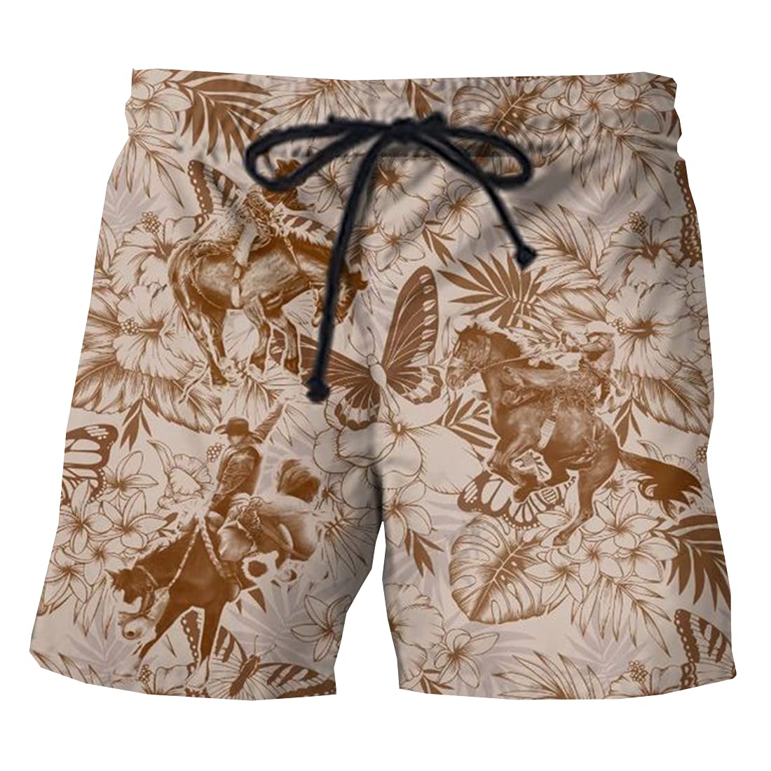 **Men's Quick-Dry Swim Trunks - Hawaiian Beach Shorts with Drawstring for Swimming, Surfing & Vacation - Lightweight & Comfortable for Pool, Beach & Water Sports**
