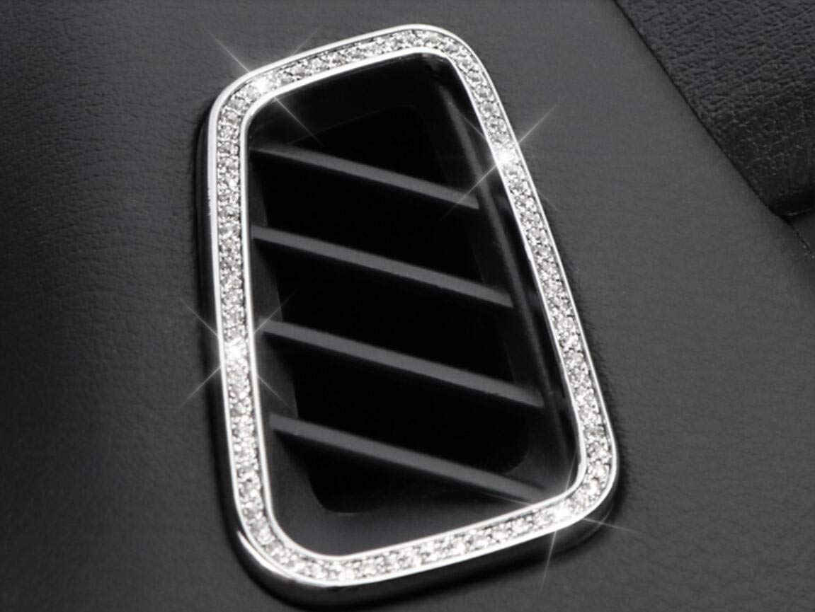 2019-2022 Nissan Sylphy Sentra Car Interior Trim Bling Accessories - Rhinestone Crystal Air Vent Stickers (Silver, 2-Piece Set) | Dashboard Decoration & Luxury Car Interior Upgrade