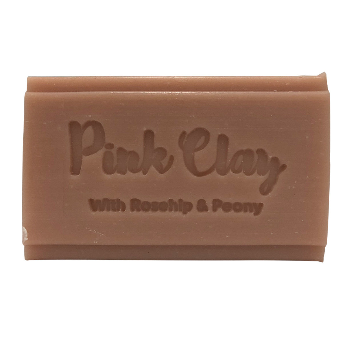 CLOVER FIELDS Natural Pink Clay Soap with Rosehip & Peony Extract - Gentle Cleansing Bar for Face & Body - Perfect for Sensitive Skin & Daily Skincare Routine