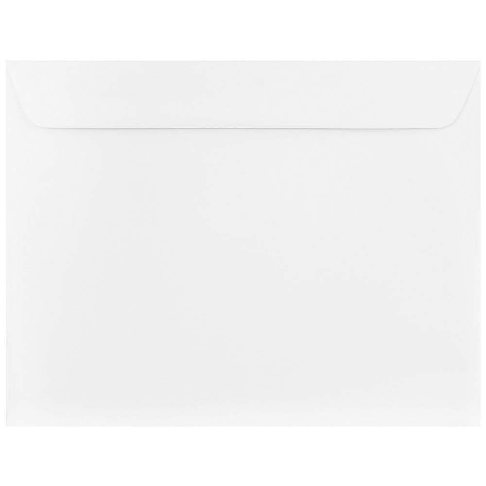 JAM PAPER 10 x 13 Booklet Strathmore Envelopes - Bright White Wove - Bulk 250/Box - Premium Quality for Business Mail, Wedding Invitations & Office Correspondence