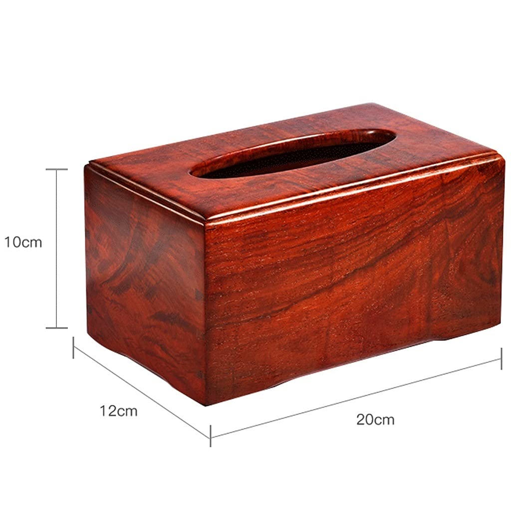Handmade Red Sour Wood Tissue Box Holder - Rectangular Napkin Dispenser Organizer for Bedroom, Office, Bathroom & Kitchen | Home Decor Gift for Housewarming, Wedding & Holiday