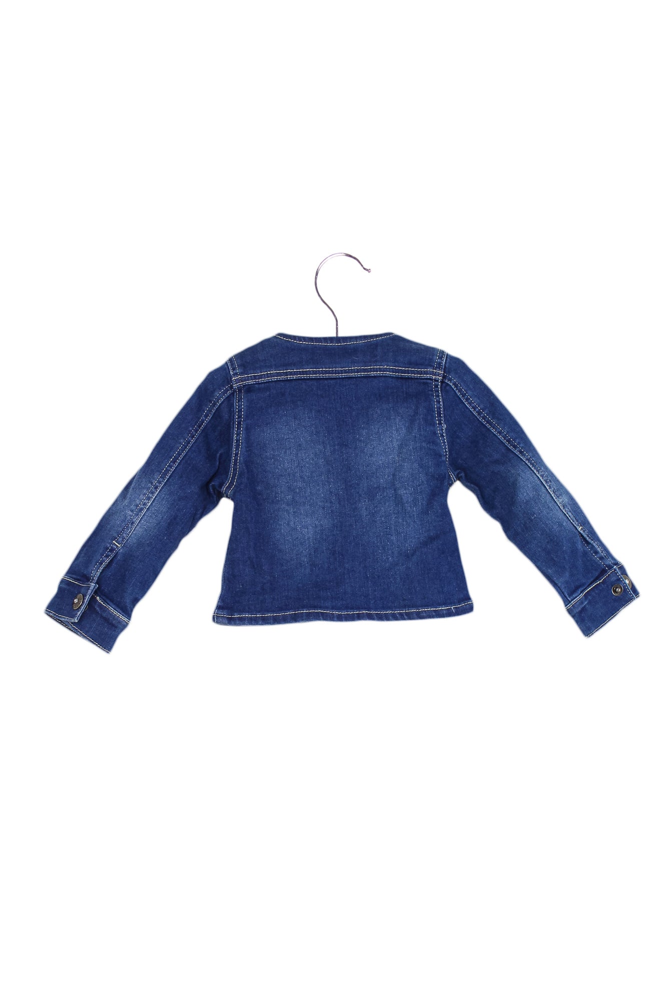 3Pommes Denim Jacket for Toddlers - 18 Months | Soft Washed Denim Baby Jacket with Adjustable Cuffs | Perfect for Playdates, Outdoor Adventures & Family Photos