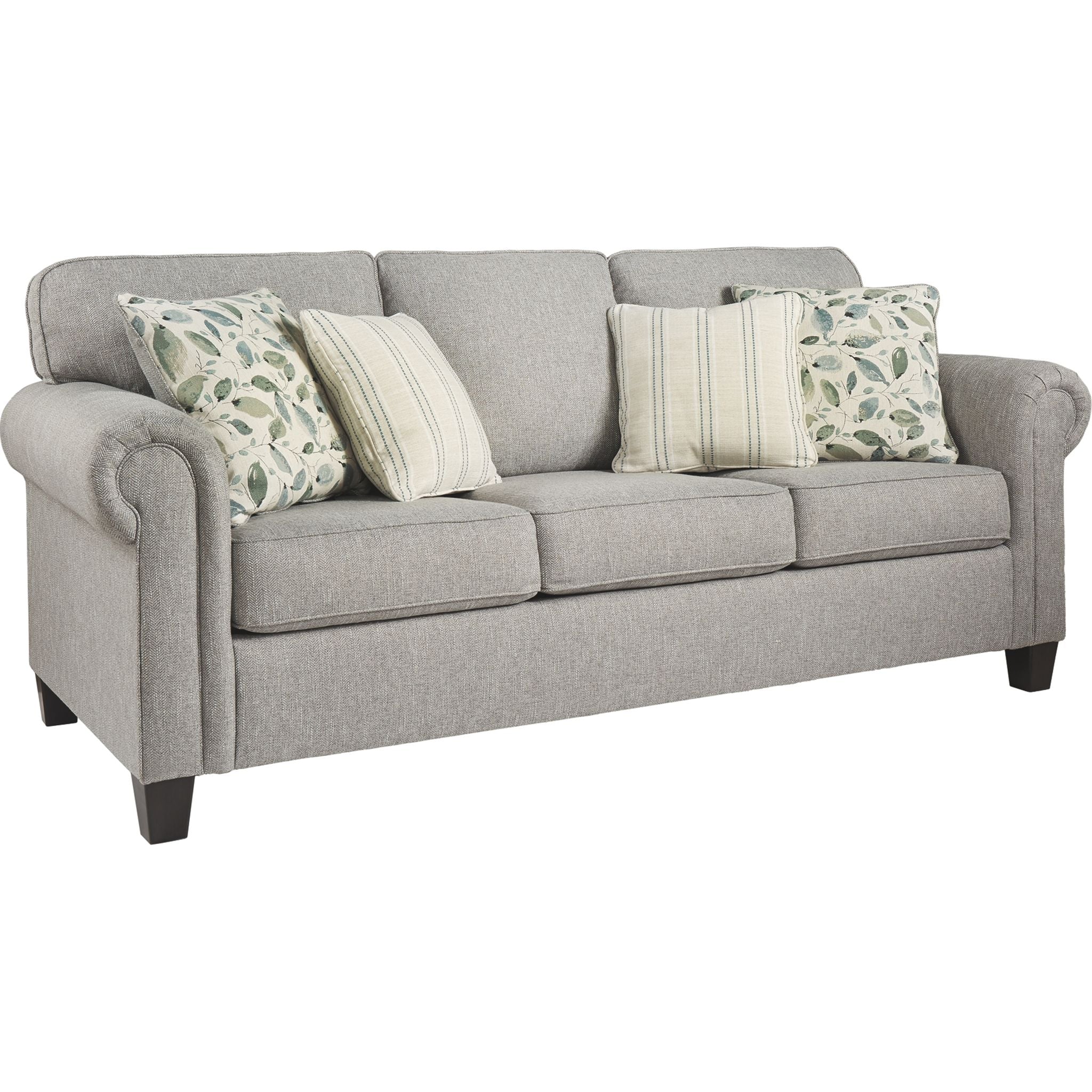 Alandari Modern Gray Sofa - Comfortable 3-Seater Couch for Living Room, Lounge & Home Office
