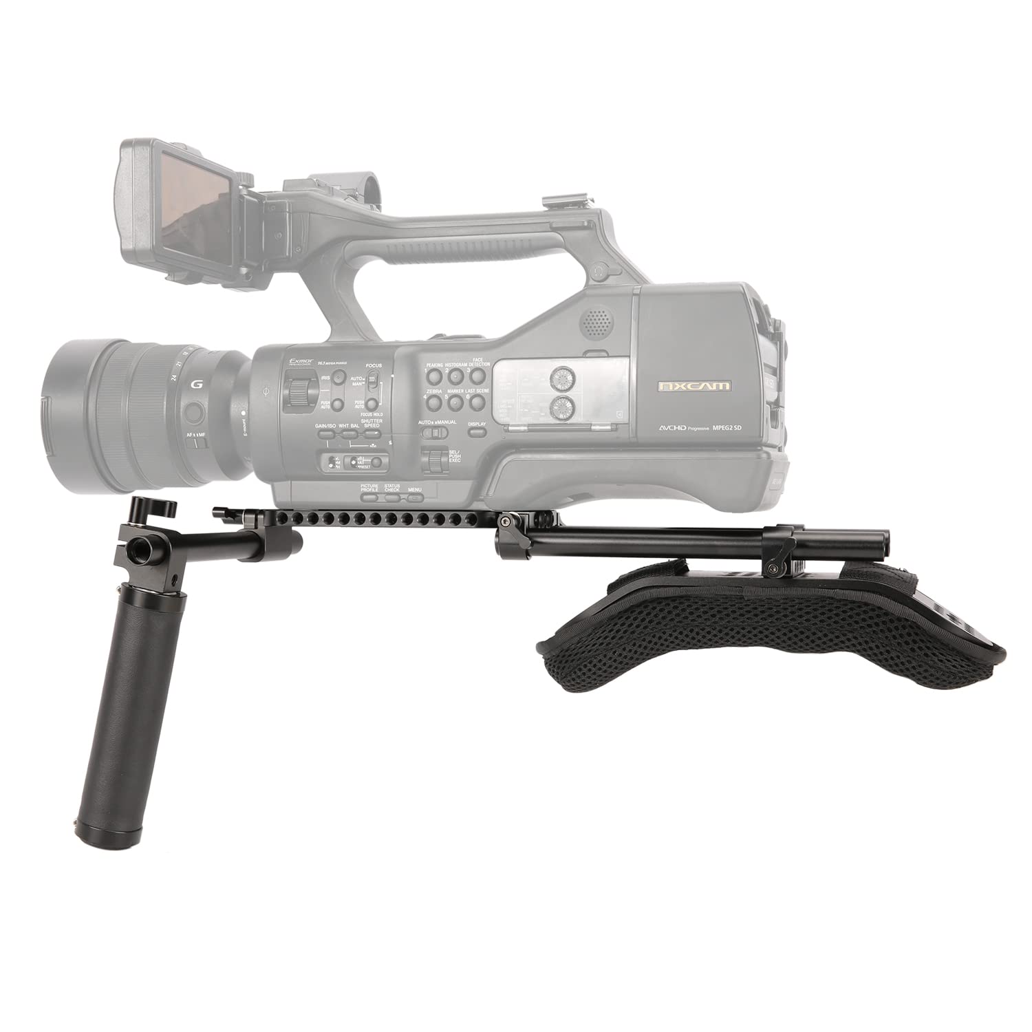 NICEYRIG One Shoulder DSLR Camera Rig - Professional Video Filmmaking Stabilizer Kit with Shoulder Support for Canon, Nikon, Sony Cameras - Perfect for Vlogging, Documentary & Wedding Videography