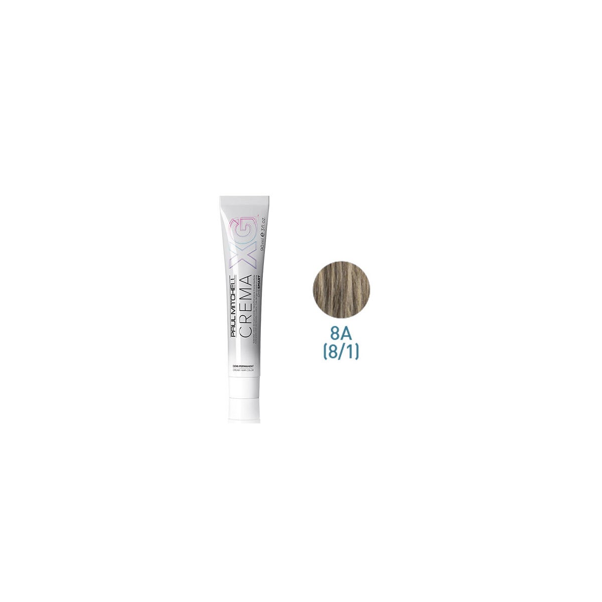 Crema XG Demi 8A Hair Color Cream - Semi-Permanent Hair Dye for Vibrant Color & Shine - Perfect for Home Hair Coloring & Salon-Quality Results