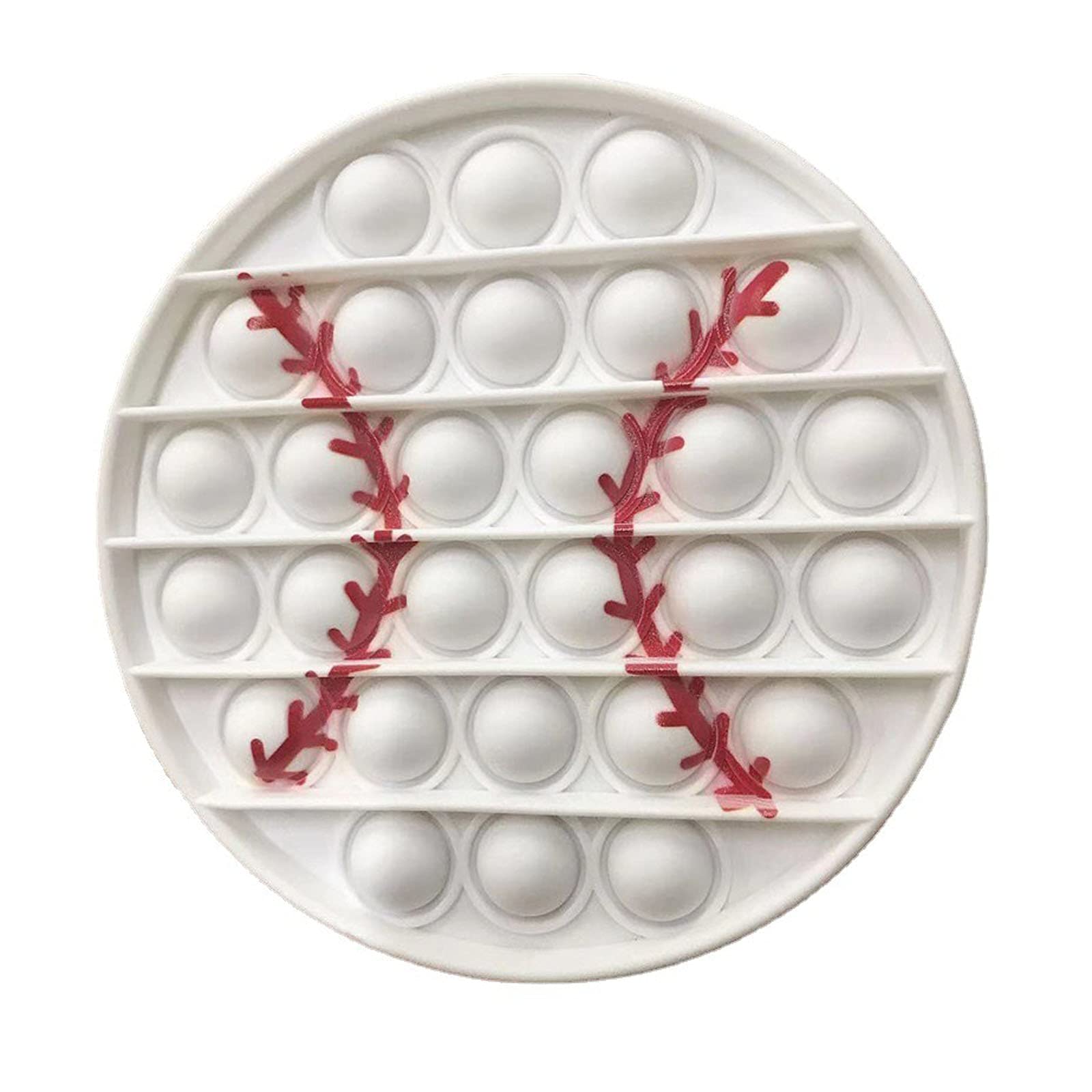 Passec Baseball Pop Fidget Toys - Sensory Stress Relief Push Bubble Dimple Fidget Toy for Autism, ADHD & Anxiety - Silicone Sensory Toys for Kids & Adults - Perfect for Home, Office & Classroom Use