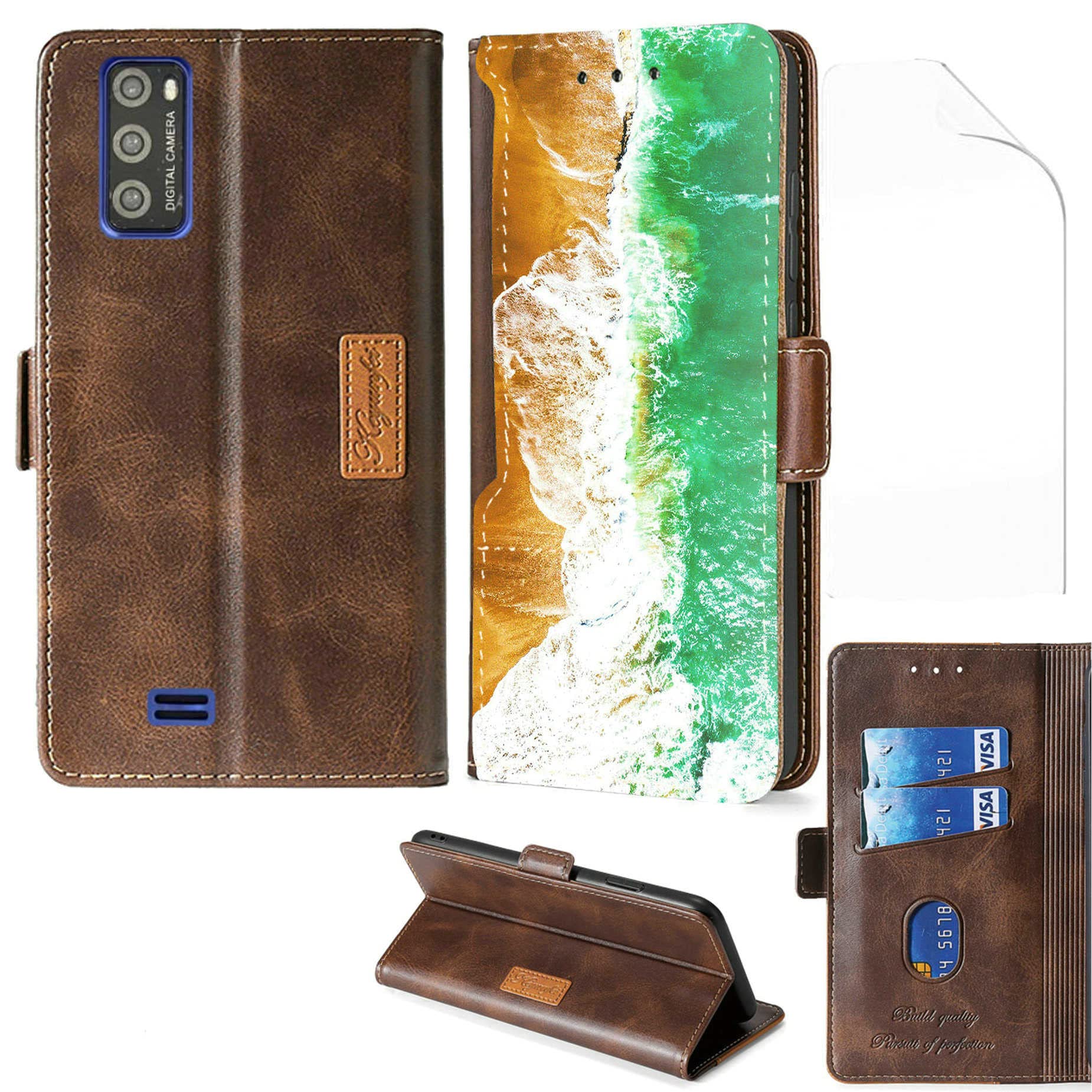 Premium Flip Case for Sky Devices Elite F55 - Soft TPU Protective Cover with Built-in Stand & Screen Protector | Perfect for Work, Travel, and Everyday Use