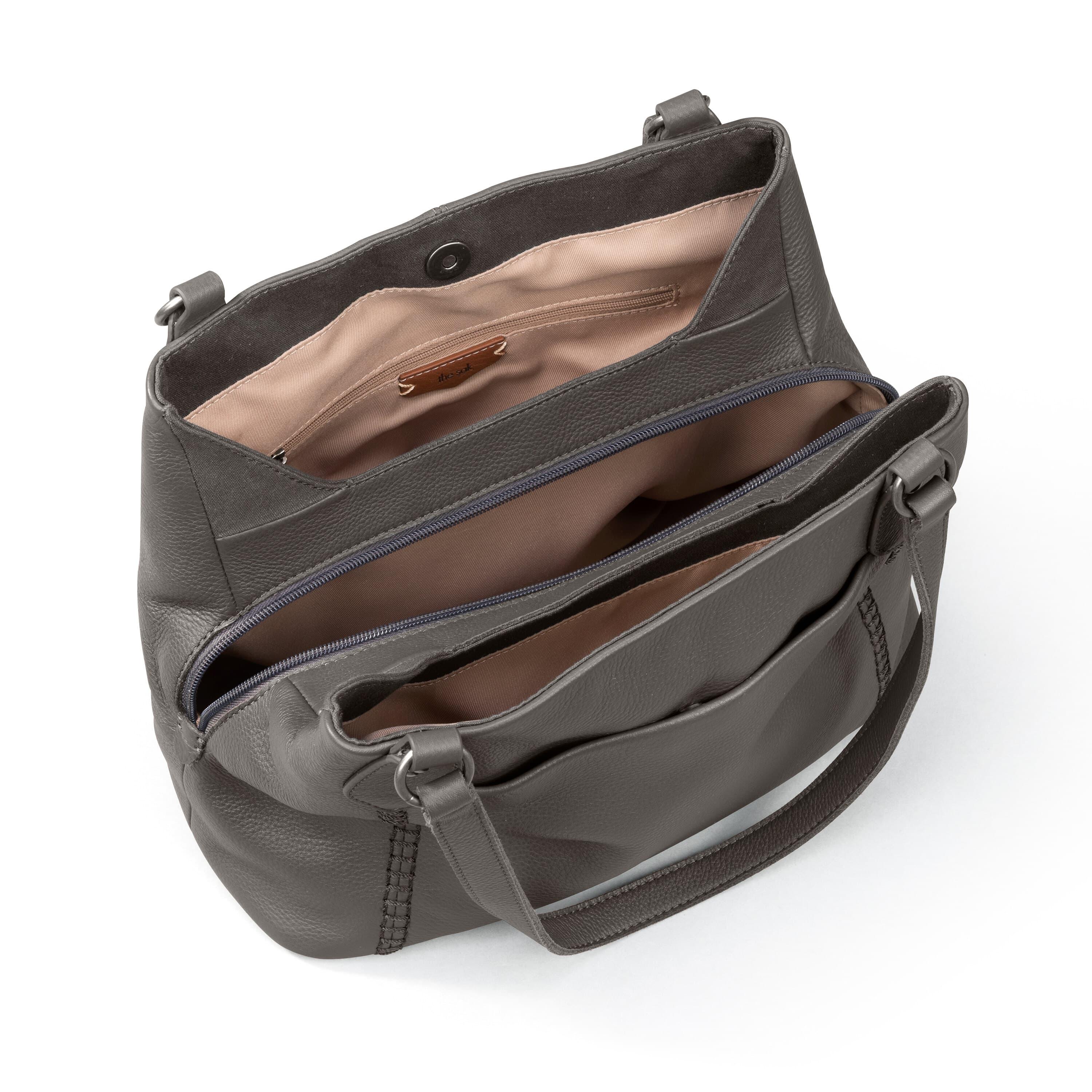 Premium Melrose Satchel - Genuine Leather Handbag for Women, Slate Gray - Perfect for Work, Travel & Everyday Use