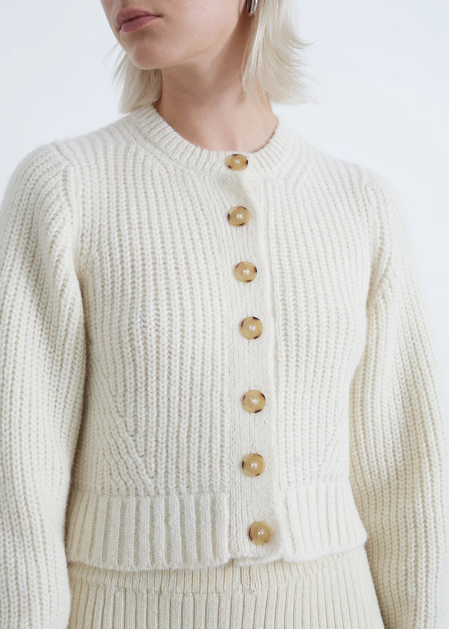 Becca Cardigan Women's Ivory Knit Sweater - Soft & Cozy Open Front Cardigan for Fall & Winter Layering