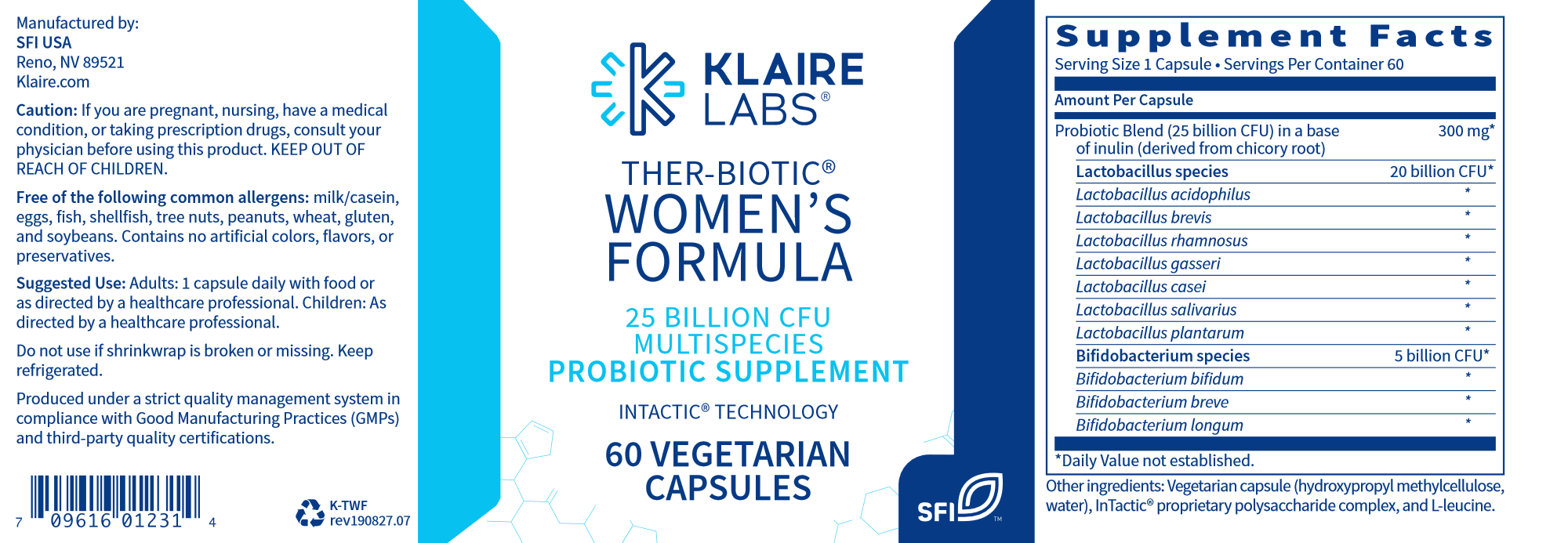 Ther Biotic® Women's Probiotic Supplement - 50 Billion CFU for Digestive & Immune Support - Vegan, Gluten-Free Capsules - Daily Gut Health for Women - Perfect for Travel, Post-Antibiotic Recovery & Hormonal Balance