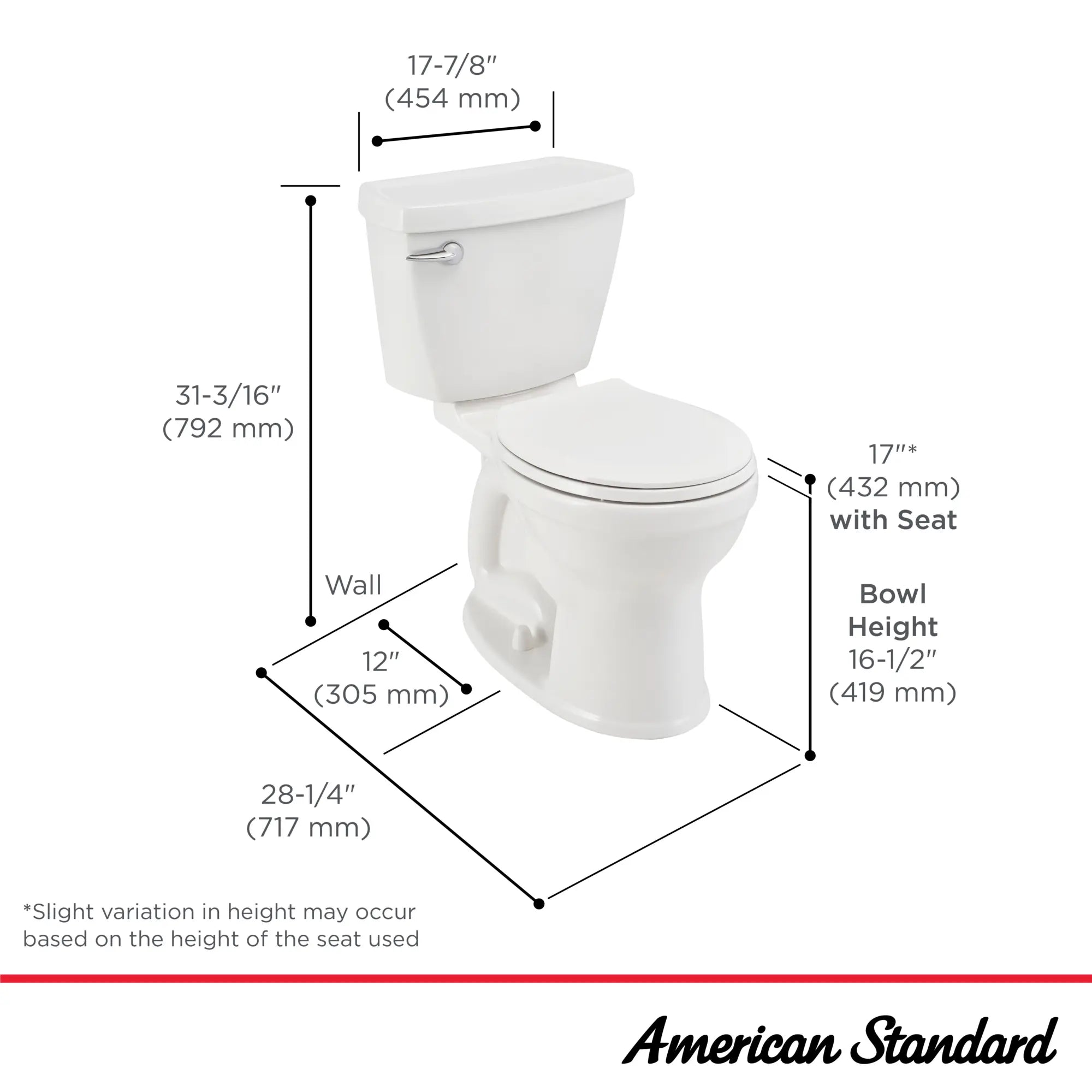 Champion® 4 Two-Piece 1.28 GPF/4.8 LPF Water-Saving Round Front Toilet with Soft-Close Seat - Perfect for Small Bathrooms & Powder Rooms