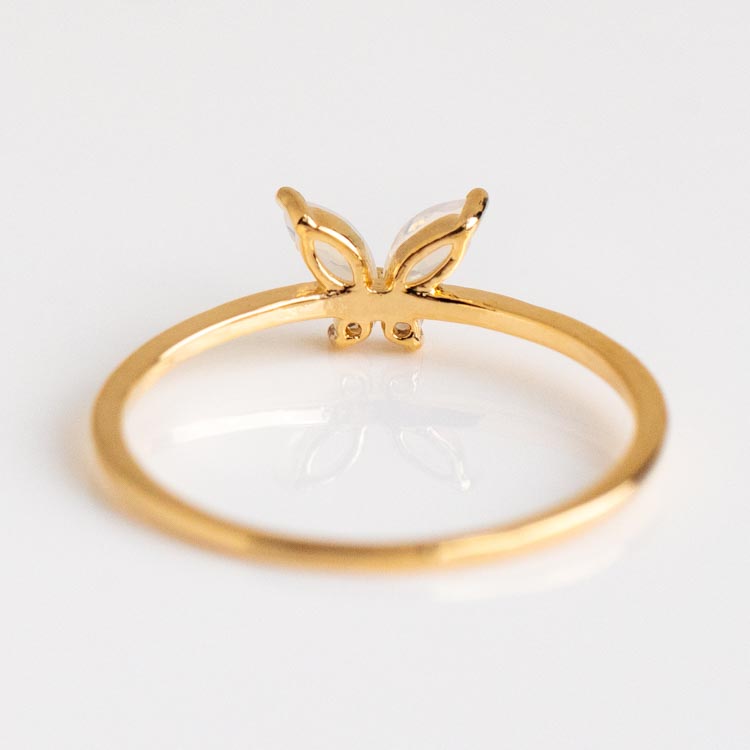 Milky Mari Ring - Elegant Silver Stackable Rings for Women, Minimalist Dainty Jewelry Gift for Her - Perfect for Everyday Wear, Date Nights & Special Occasions