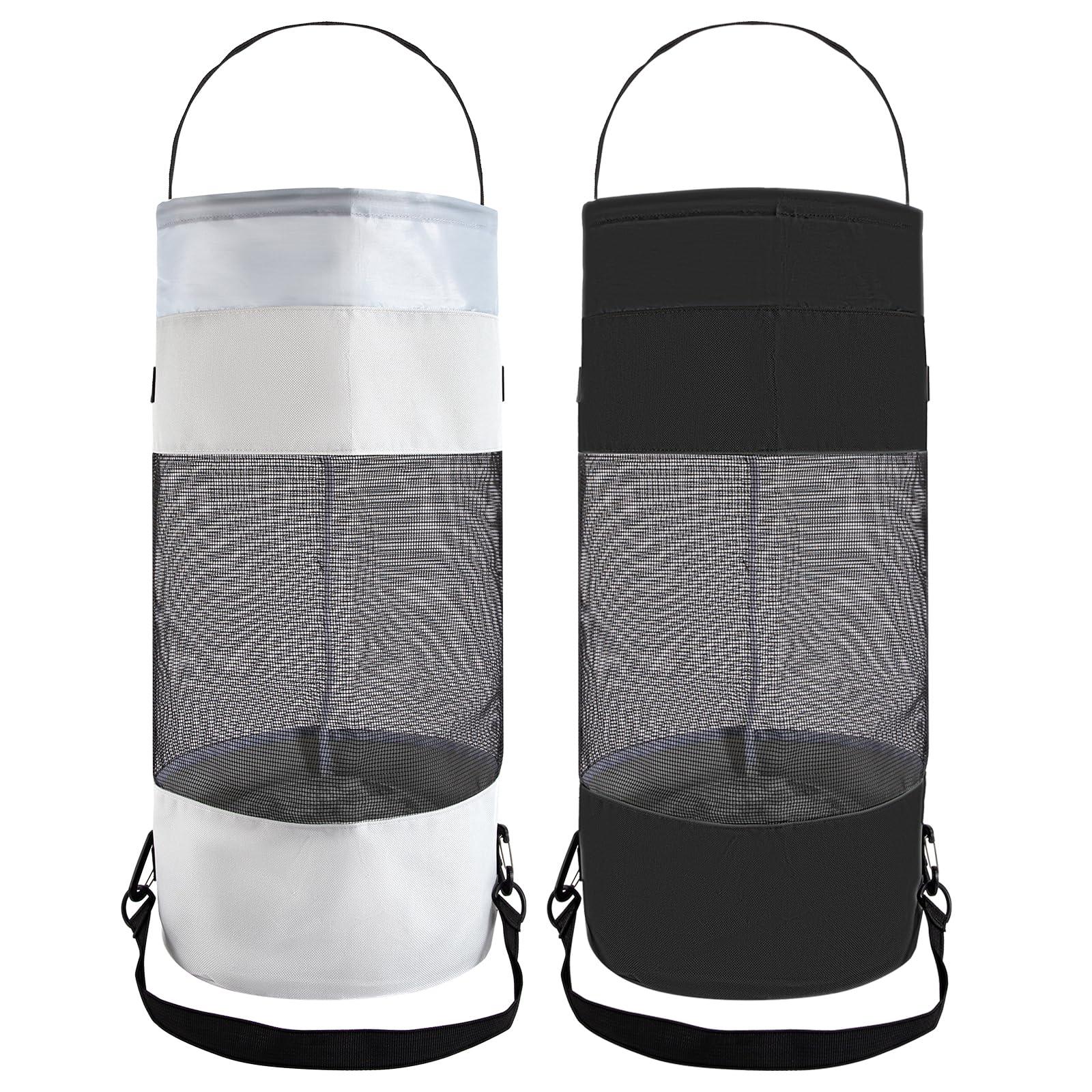 HERSENT 2-Pack Marine Trash Can with Lid - Waterproof Boat Garbage Bin & Storage Organizer for Kayak, Fishing Boat, Camper & Cabin - Durable Deck Trash Container for Outdoor & Marine Use