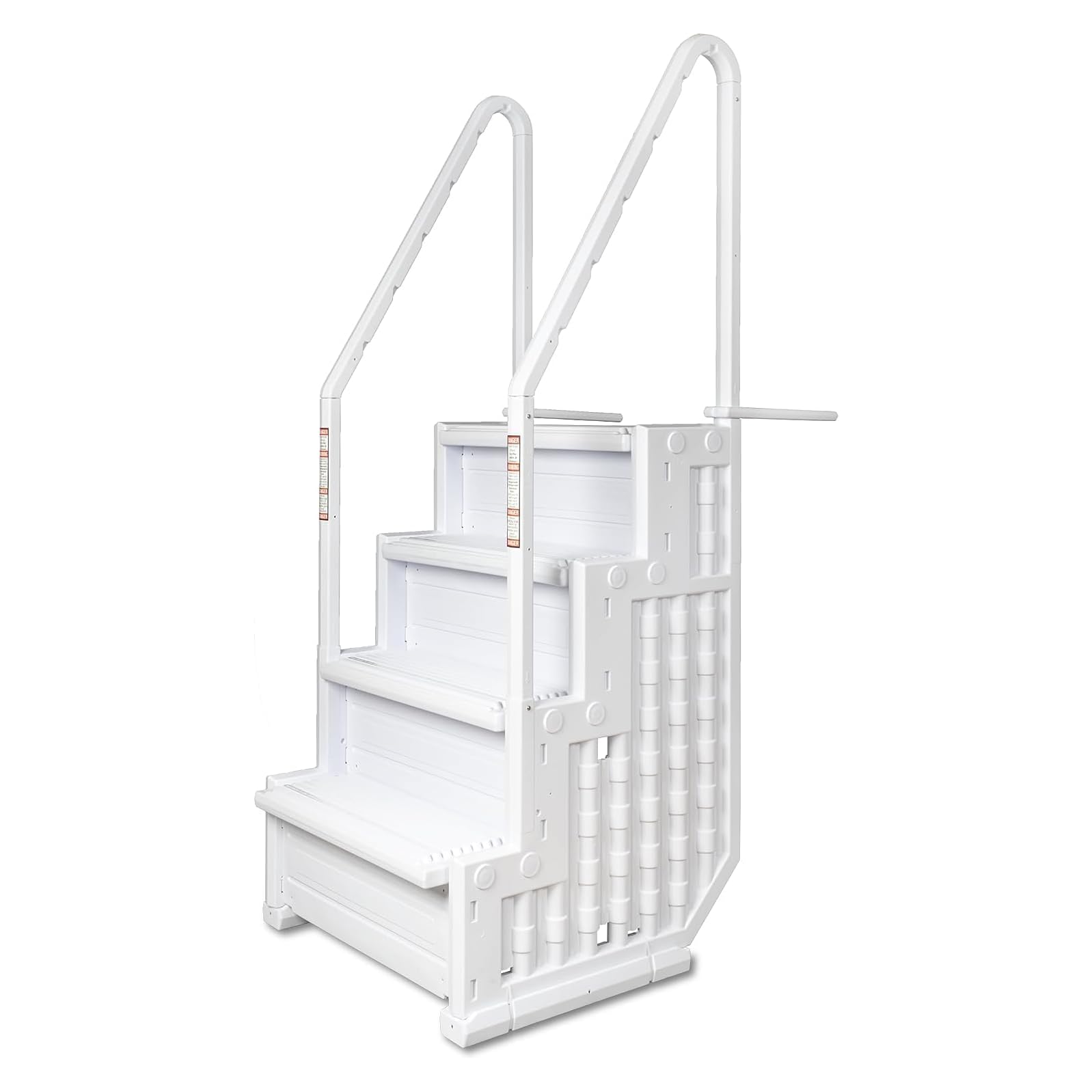 Premium Above Ground Pool Ladder - Heavy Duty Deck Mounted Step Ladder with Dual Handrails & Anti-Slip Steps (350 LB Capacity) for 48-54 Inch Pools - Perfect for Safe Entry/Exit & Pool Maintenance
