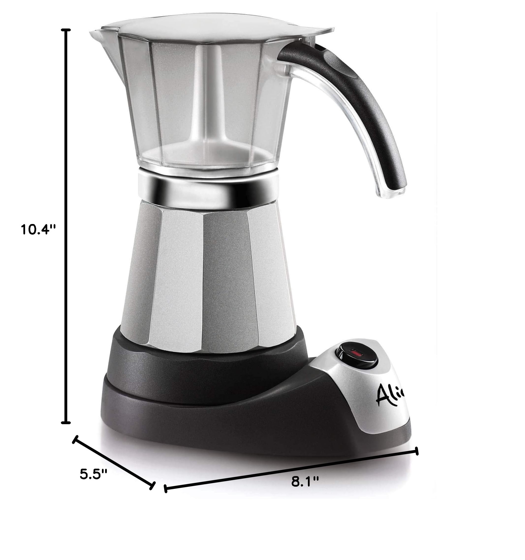 De'Longhi EMK6 Authentic Italian Espresso Maker - 6 Cup Stainless Steel Coffee Machine for Home & Office Use | Perfect for Espresso, Cappuccino & Latte Lovers