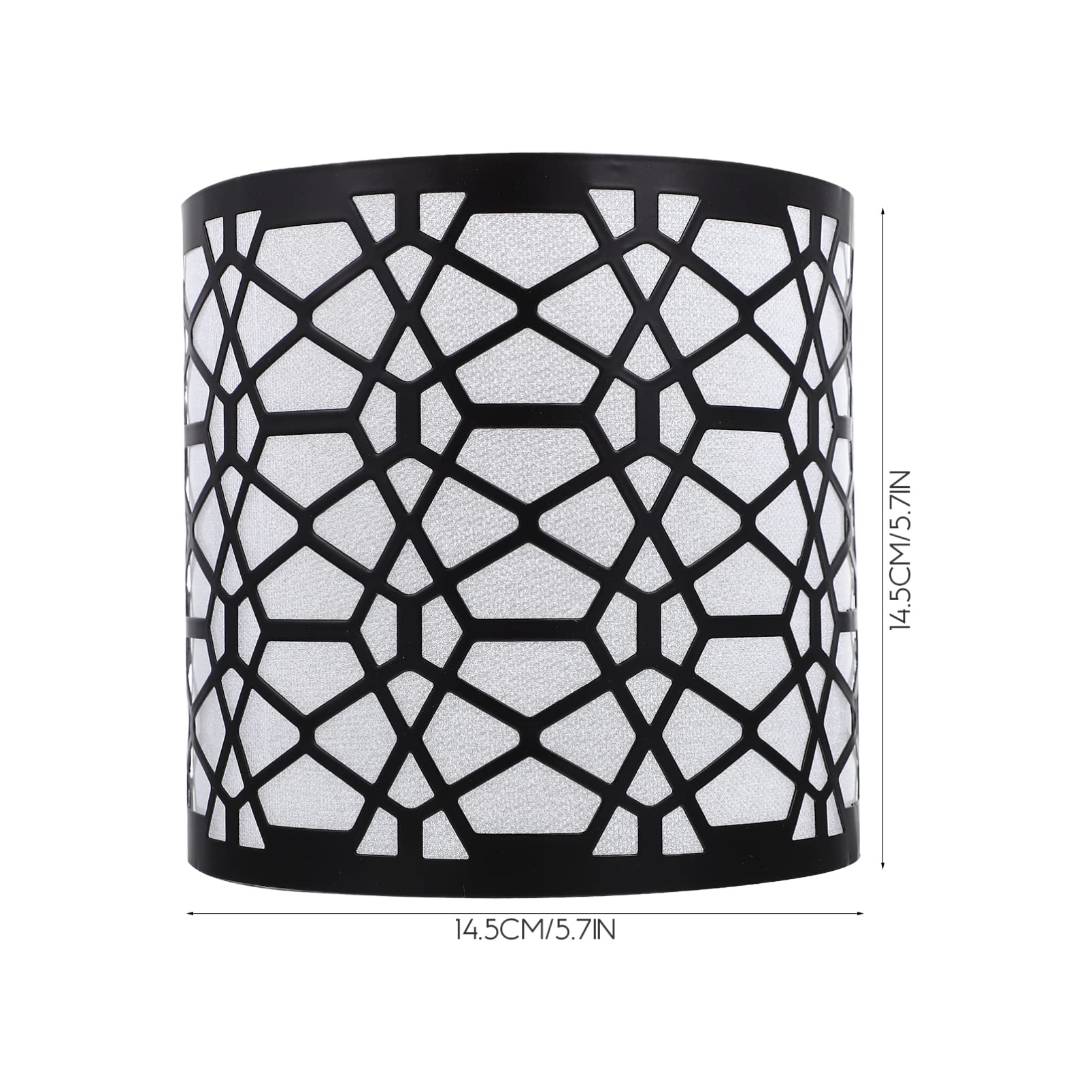 Beavorty Black Iron Lampshade - Floor Lamp Shade, Ceiling Light Fixture, Desk & Hanging Lamp Cover - Decorative Lighting Accessory for Living Room, Bedroom & Office