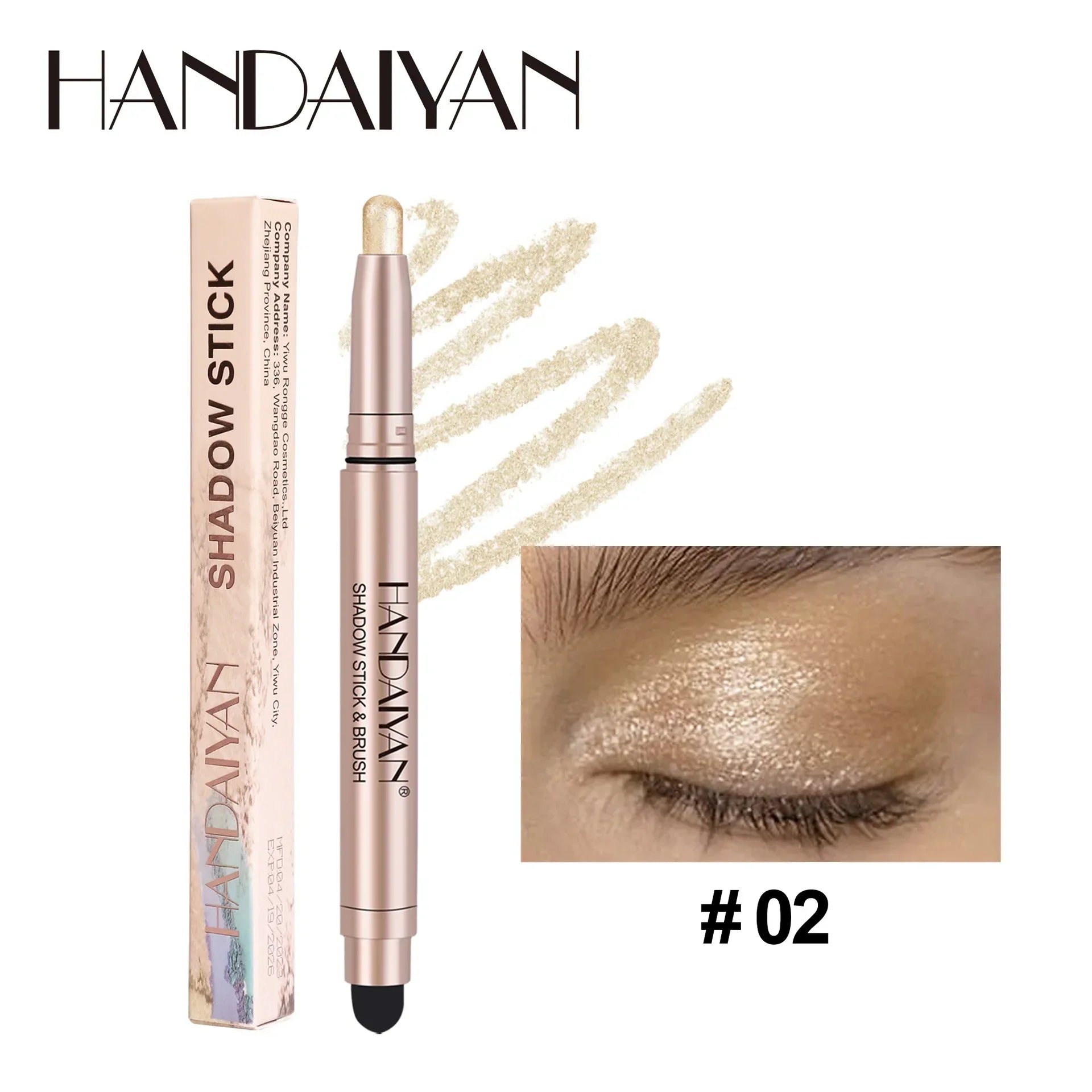 Metallic Eyeshadow Stick - Long Lasting, Waterproof & Highly Pigmented Eye Makeup for Everyday Wear & Party Looks