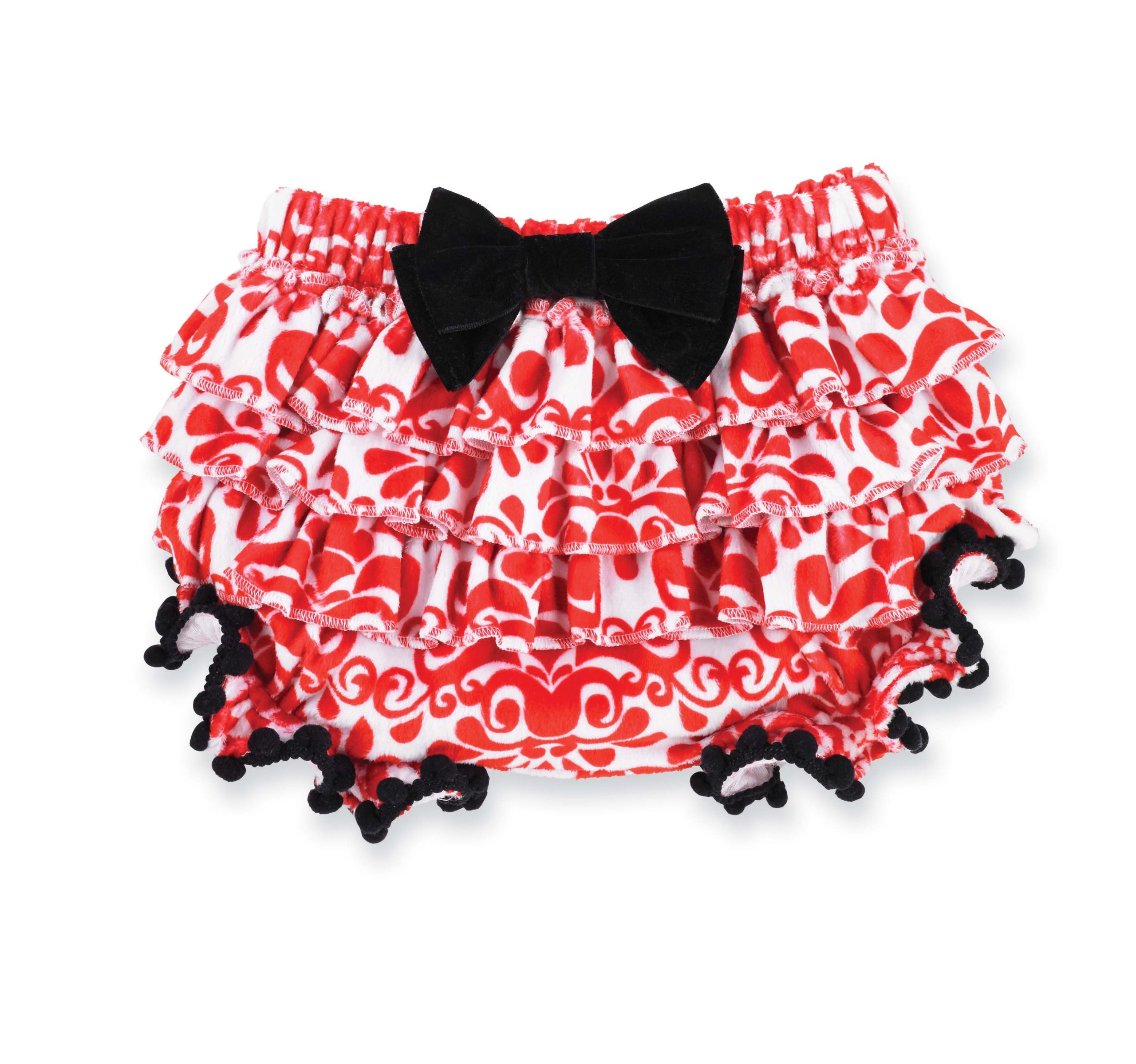 Mud Pie Baby Girls' Red Damask Bloomers for Photo Shoots & Special Occasions