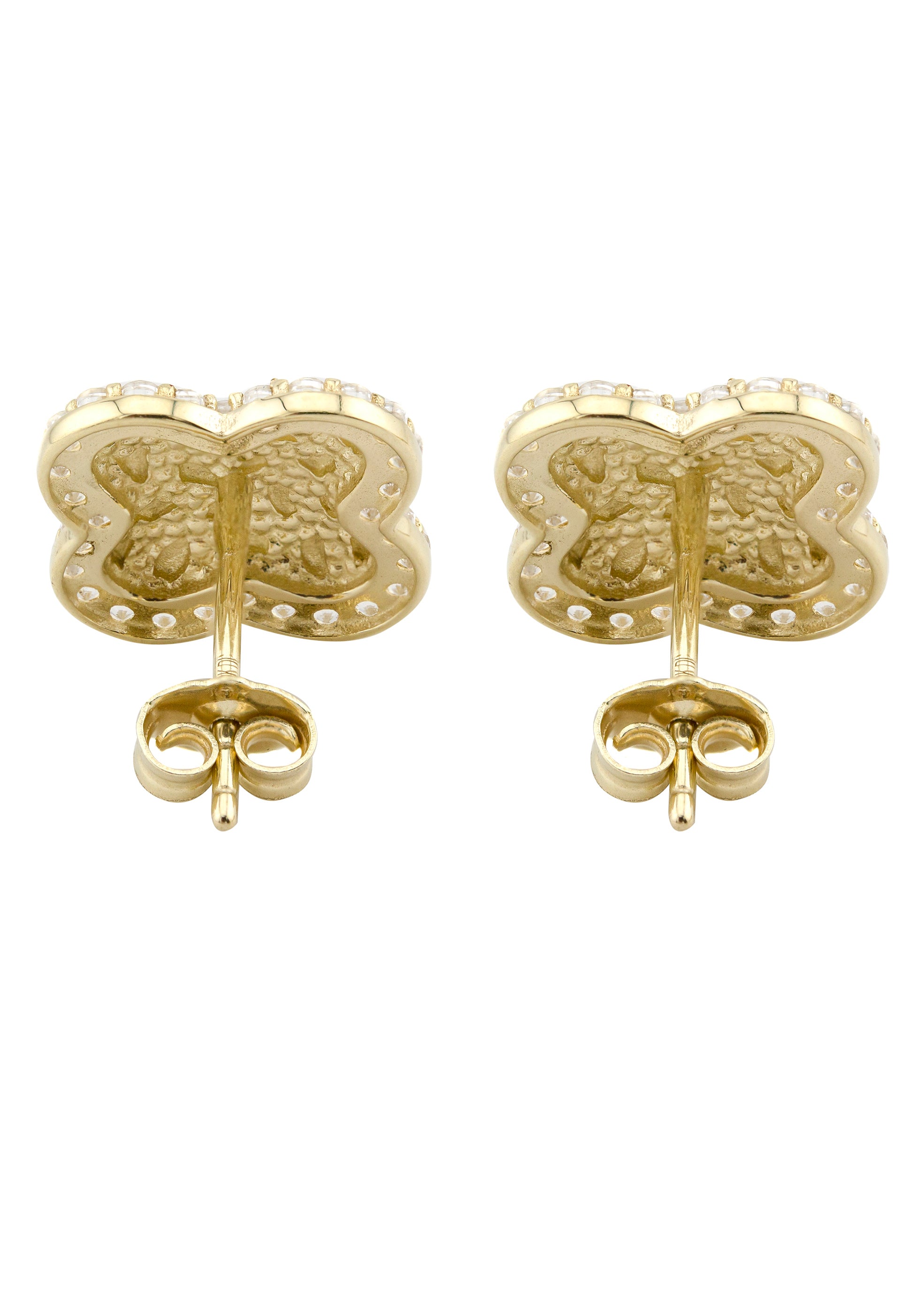 10K Gold Nugget Earrings for Women - 0.5 Inch Wide Hoop Earrings | Dainty Minimalist Gold Hoops | Style #37 | Perfect for Everyday Wear, Date Night & Gifts
