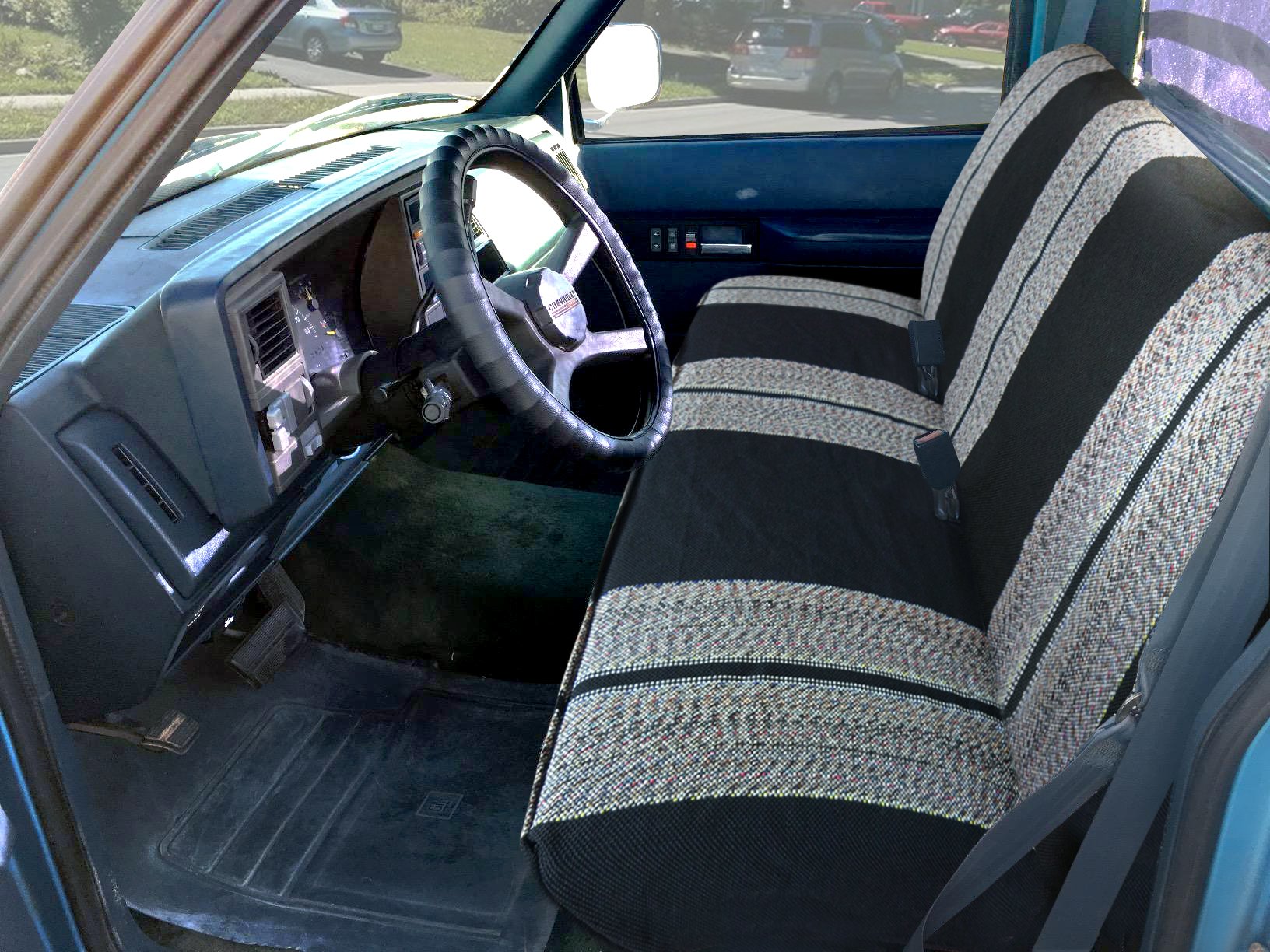 Universal Black Full Size Saddle Blanket Bench Seat Cover for Pickup Trucks - Durable & Stylish Protection for Work & Outdoor Adventures