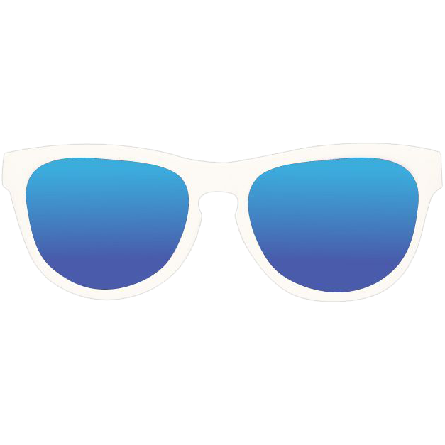 Classic Aviator Sunglasses (8-12) - White Cloud & Polarized Blue Lens for UV Protection | Perfect for Driving, Beach & Outdoor Activities