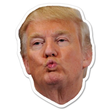 Donald Trump Face Vinyl Sticker - Waterproof Decal for Cars, Phones, Helmets & Bumpers - Perfect for Political Supporters, Prank Gifts & Personalization