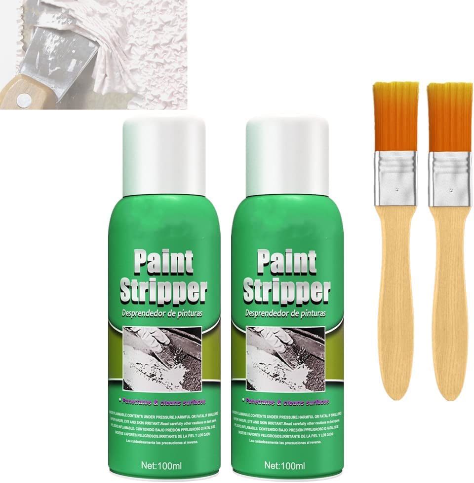 2-Pack Heavy Duty Car Paint Remover Brush - Industrial Strength Metal Surface Paint Stripper for Rust Prevention & Removal - Perfect for Auto Body Repair & DIY Restoration Projects