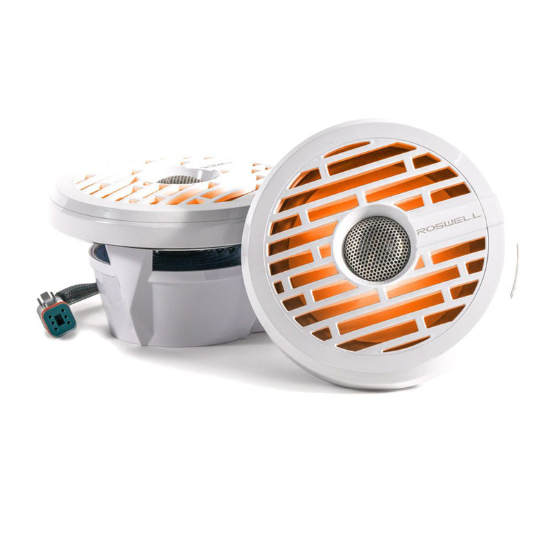 Roswell Marine R1 6.5 Inch Waterproof Marine Speakers - Premium Boat Audio System for Wakeboard Towers, Center Consoles & Offshore Boating (Pair)