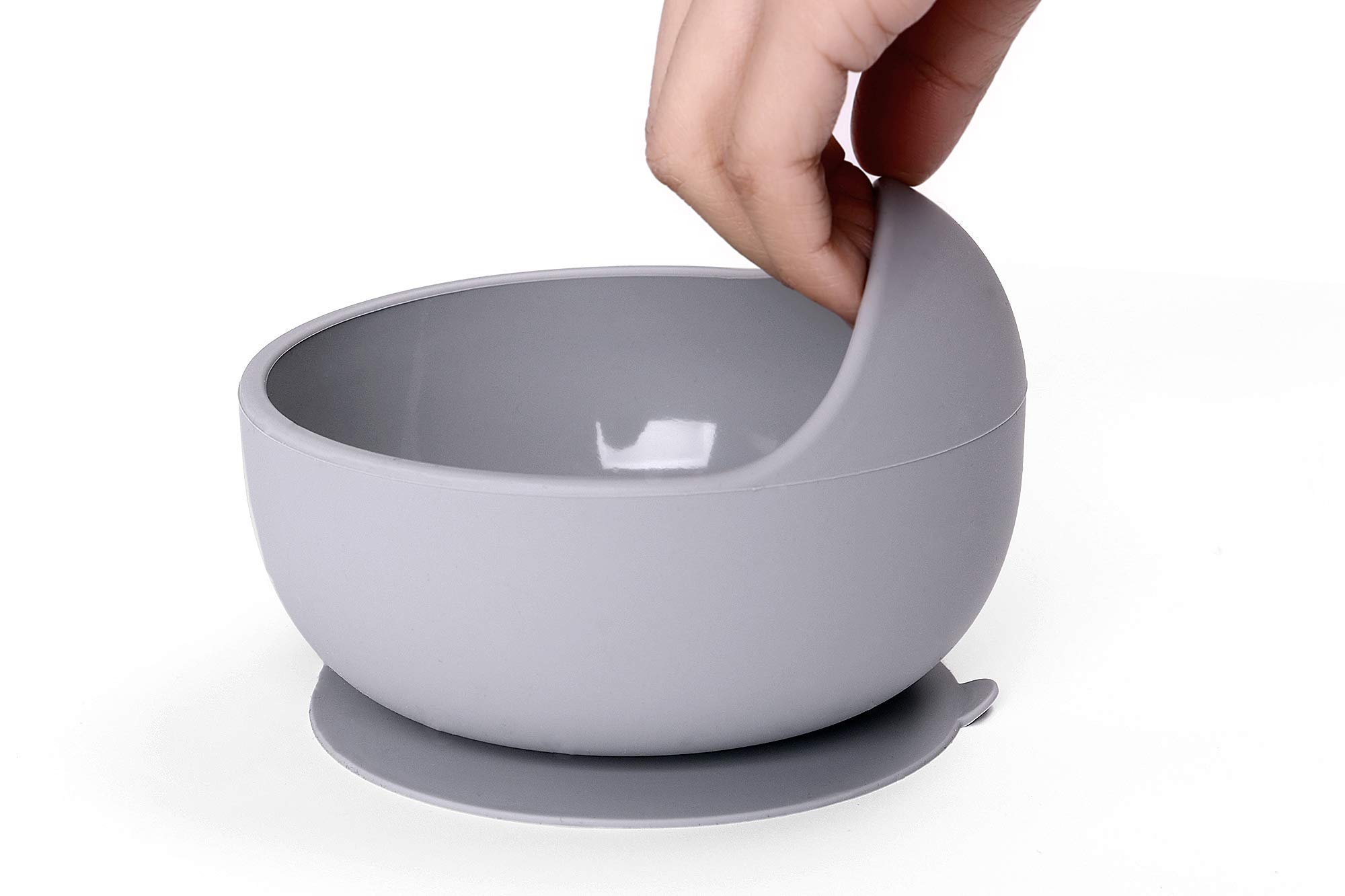 100% Food-Grade Silicone Baby Tableware Set - Microwave & Dishwasher Safe Bowl & Spoon with Suction Base for Highchairs | Perfect for Baby-Led Weaning & Toddler Mealtime (Green)