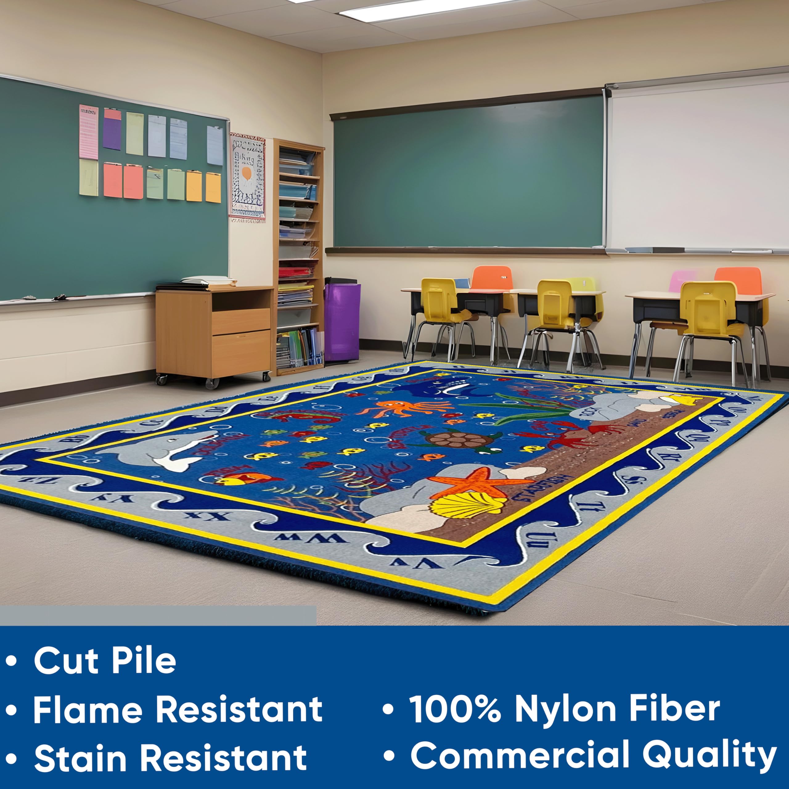 Educational Kids Carpet - 6' x 8'6