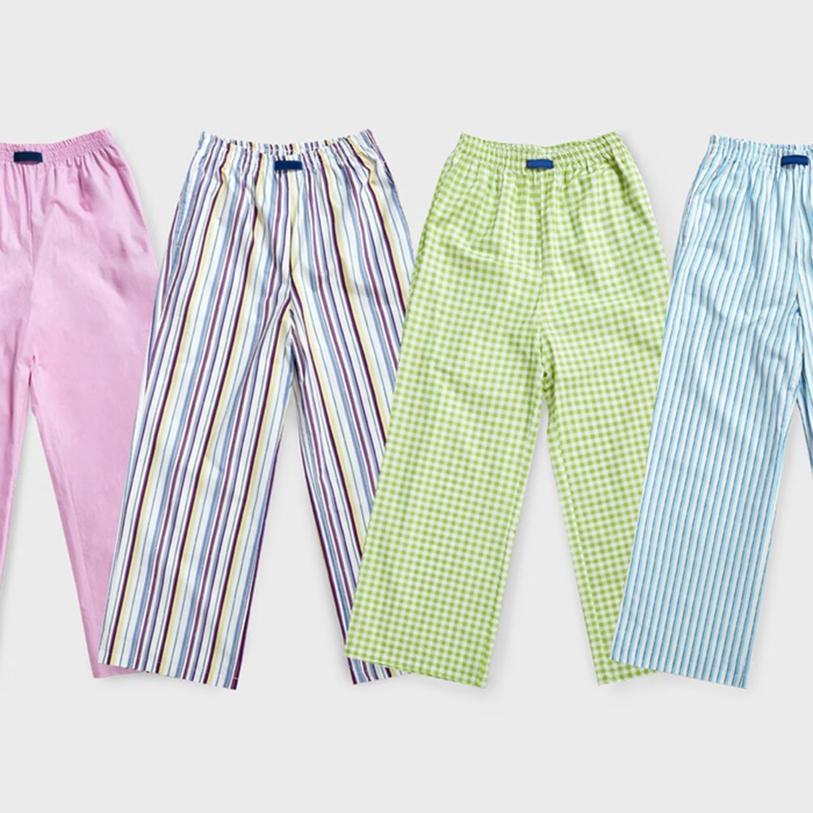 Women's High Waisted Wide Leg Striped Palazzo Pants - Stretchy Elastic Waistband with Pockets - Casual & Office Wear for Comfortable Outfits