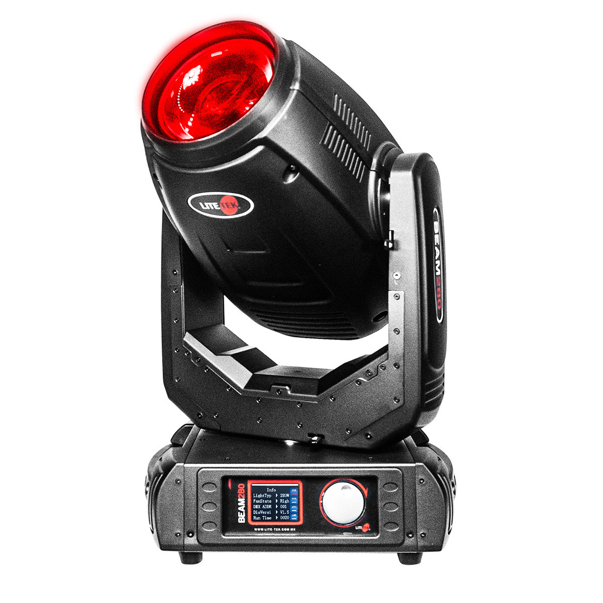 Lite Tek BEAM 280 Professional Moving Beam Light - 2 Pack with Durable Flight Case for DJ Events, Stage Performances & Nightclubs