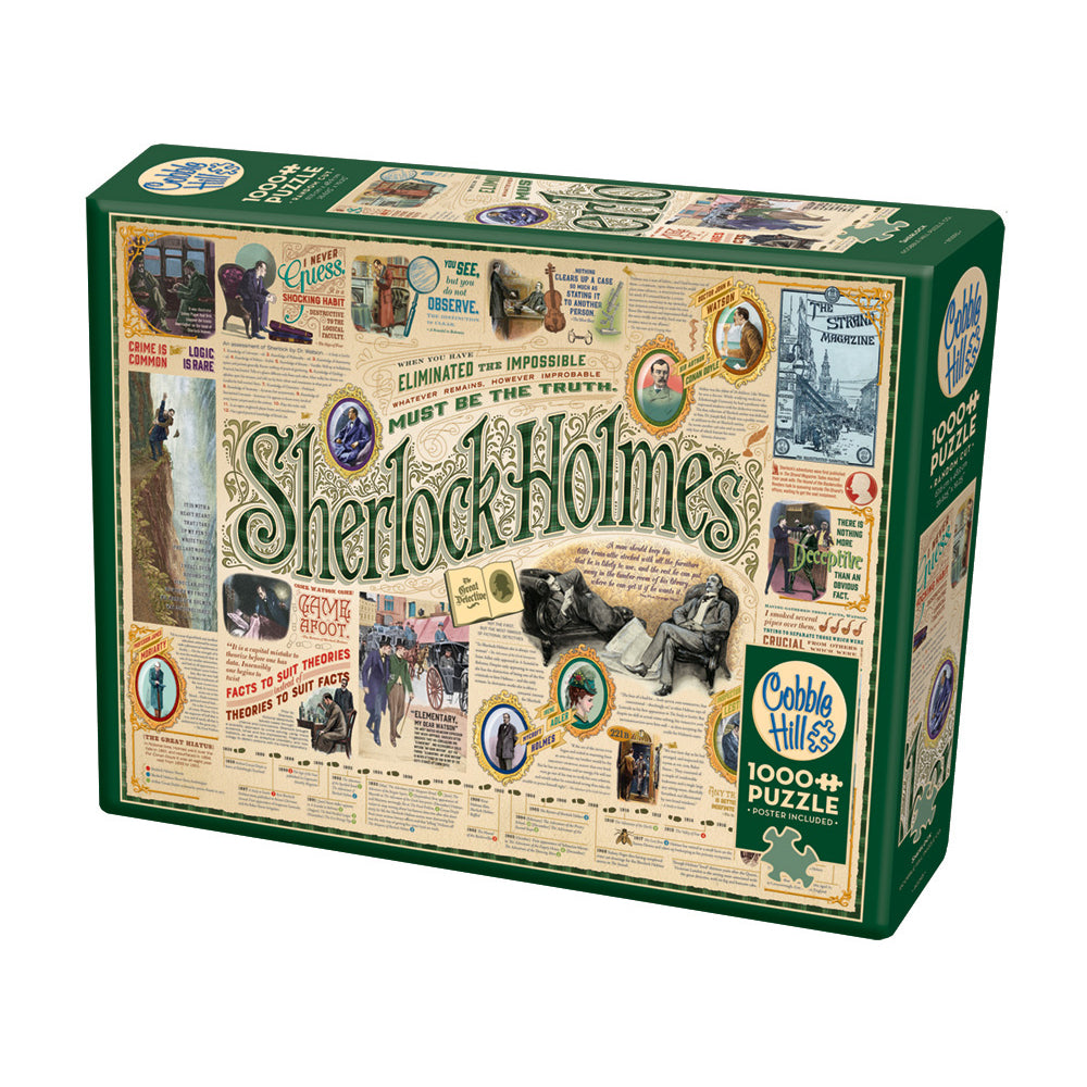 Sherlock Holmes 1000 Piece Jigsaw Puzzle - Cobble Hill Mystery Puzzle for Adults - Perfect for Family Game Night & Relaxation