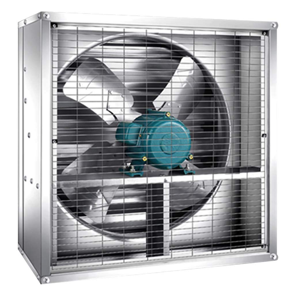 High-Efficiency Stainless Steel Industrial Ventilation Fan - Copper Motor Axial Exhaust Blower for Commercial Use | Energy Saving Centrifugal Fan with Louver for Factories, Greenhouses & Workshops | Powerful Air Circulation for HVAC, Cooling & Fume Extraction