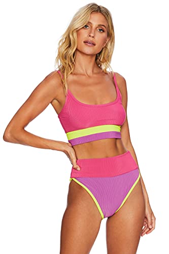 Beach Riot Lime Punch EVA Top - Women's Swimwear Bikini Top for Summer Beach Vacation, Pool Party & Water Sports