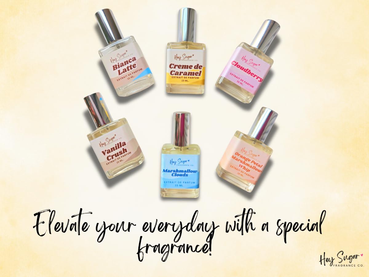 Hey Sugar Bianca Latte Perfume - 15ml Vanilla Caramel Cream Gourmand Fragrance for Women | Daytime Wear, Date Night & Special Occasions
