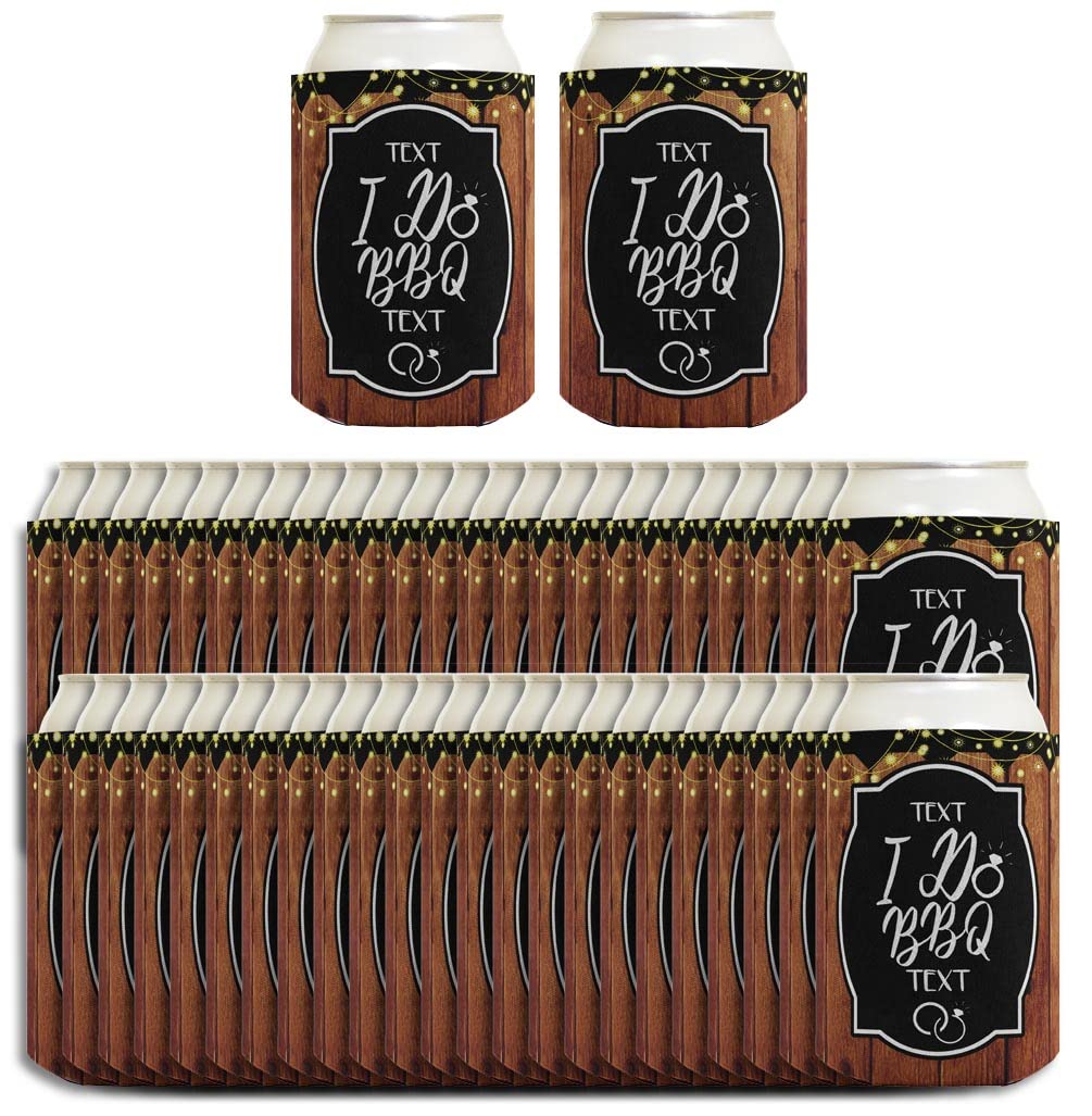 Custom Personalized BBQ Wedding Gifts - 48-Pack Save the Date Drink Coolers with Text - Perfect for Outdoor Parties, Bridal Showers & Summer Events