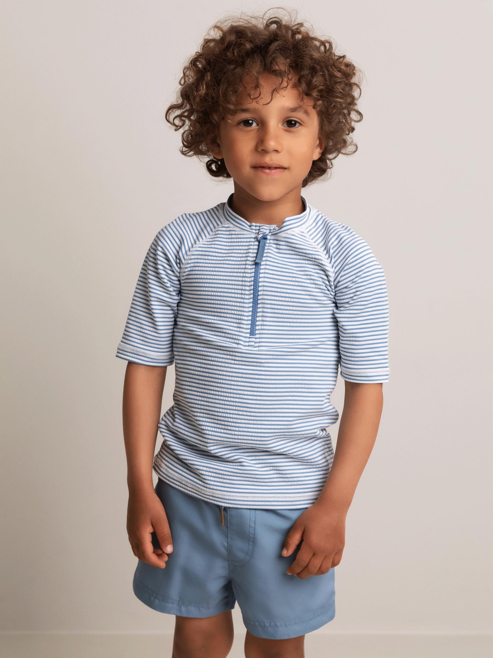 MarMar Copenhagen Dark Sky Stripe Swinston Swim Tee - UV Protection Swim Shirt for Men & Women | Beach, Pool & Water Sports