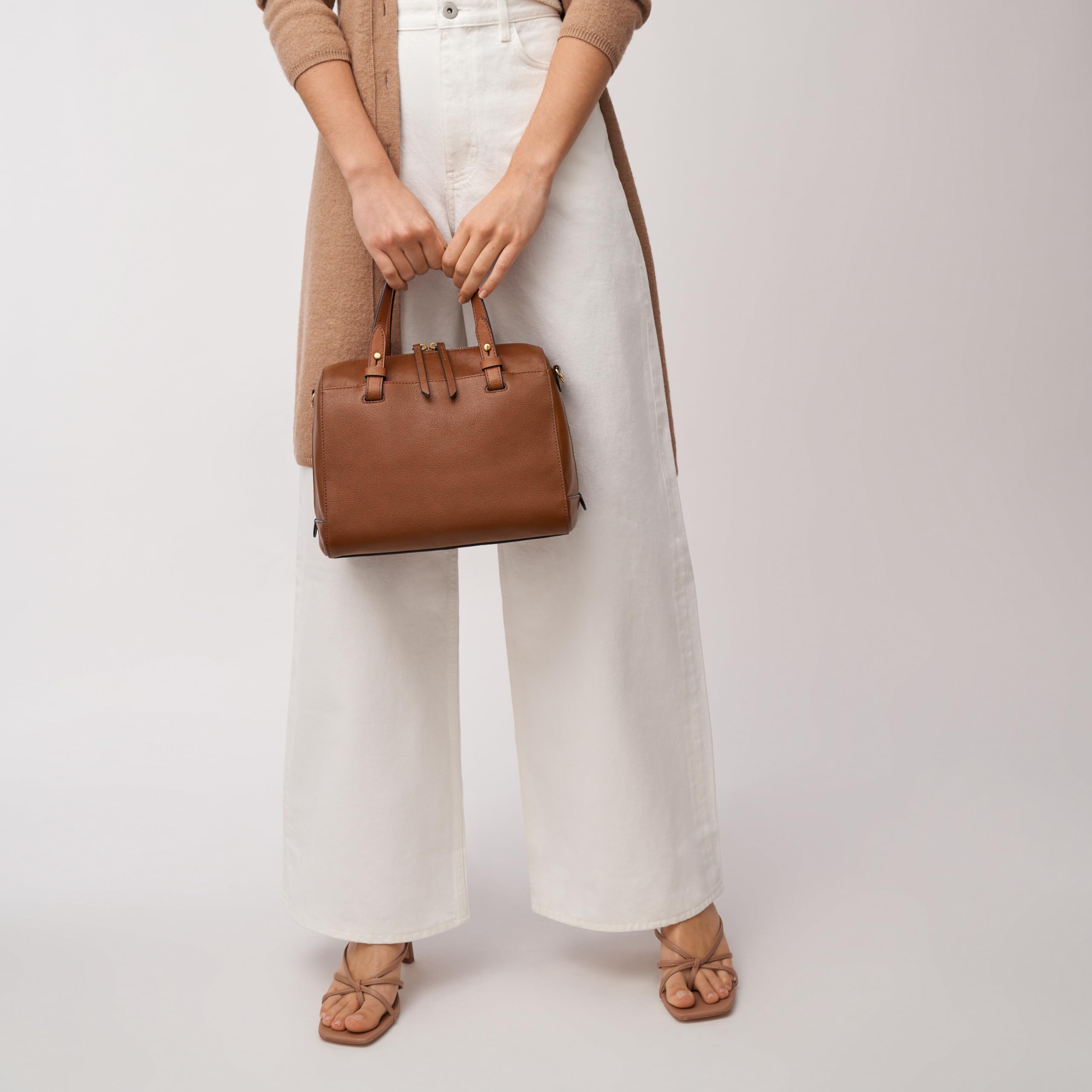 Fossil Women's Rachel Satchel Purse Handbag - Stylish Leather Crossbody Bag for Work, Travel & Everyday Use | Fashionable Shoulder Bag with Multiple Pockets