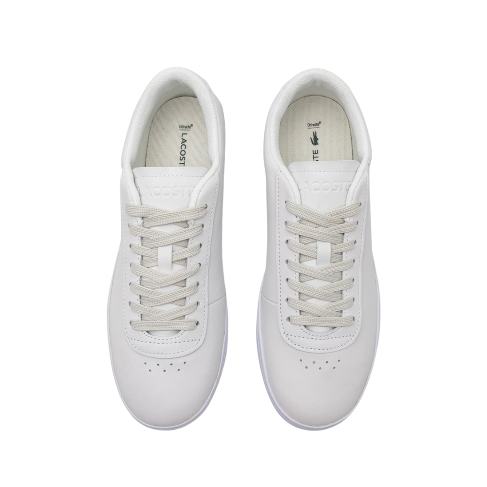 Lacoste Baseshot Evo 125 1 SMA White Tennis Shoes for Men - Premium White Sneakers for Casual Wear & Sports Performance