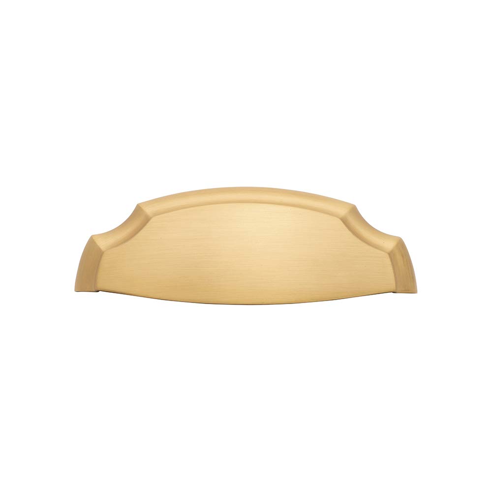 Premium 10-Pack Hickory Hardware Solid Core Kitchen Cabinet Pulls - Brushed Golden Brass Veranda Collection (3