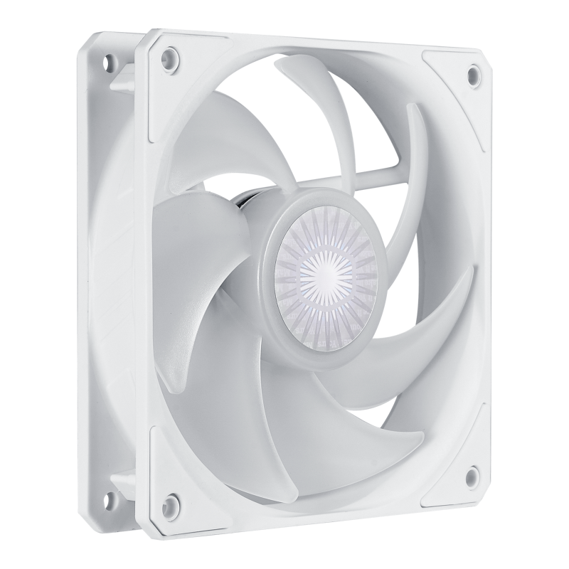 Cooler Master MFX B2DW 18NPA R1 CM SICKLEFLOW 120 PWM ARGB Fan - White (2-Year Warranty) - High-Performance RGB Cooling for PC Gaming & Workstations