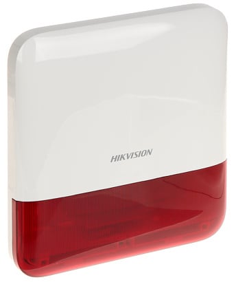 Outdoor Siren with Red Cover - DS PS1 E WE - Loud Alarm for Home Security, Garden & Warehouse Protection - Weatherproof & Durable Safety Device