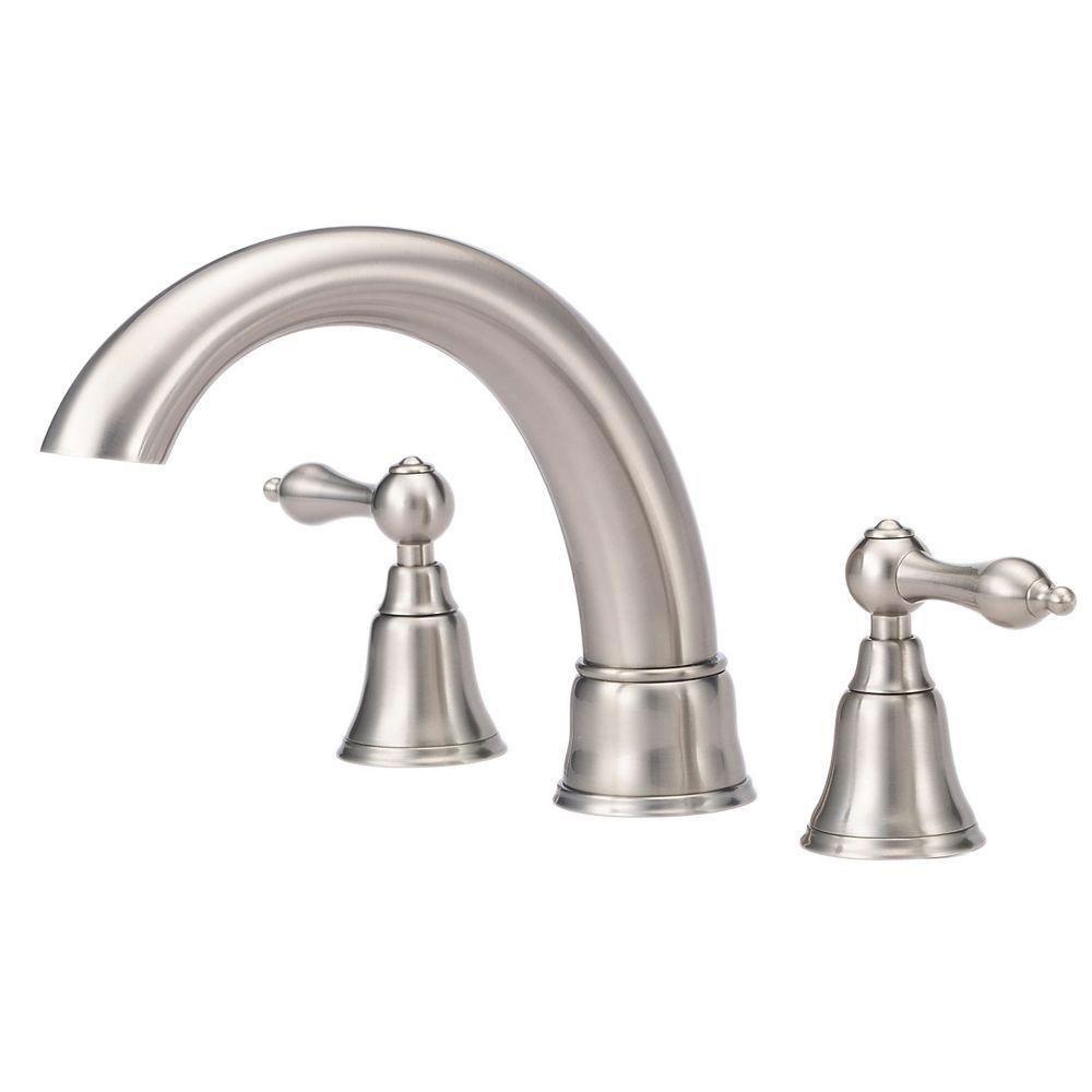 Danze Fairmont Roman Tub Trim Kit in Brushed Nickel - Bathroom Faucet Accessory for Luxury Bathtub Installation (Valve Not Included, Model 287313) - Perfect for Spa Bathrooms and Master Suite Renovations