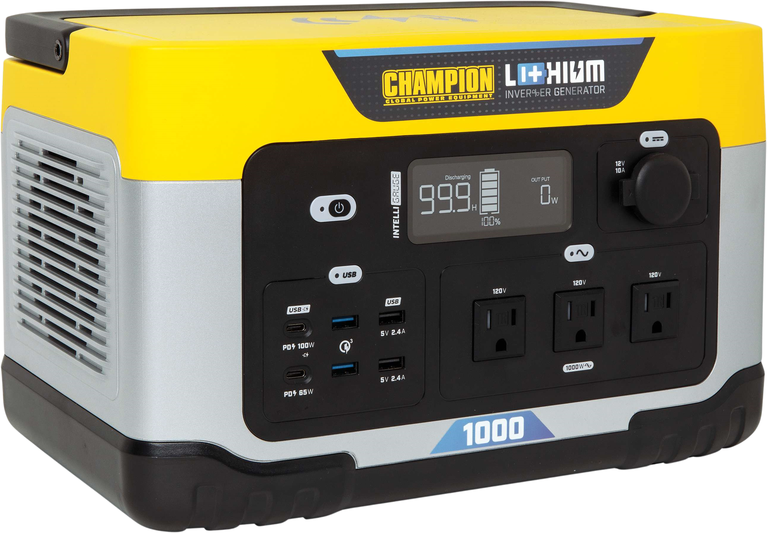 Champion 201260 1000W/2000W Solar Generator 998Wh Lithium Ion Power Station - Portable Solar Power for Camping, RV & Emergency Backup
