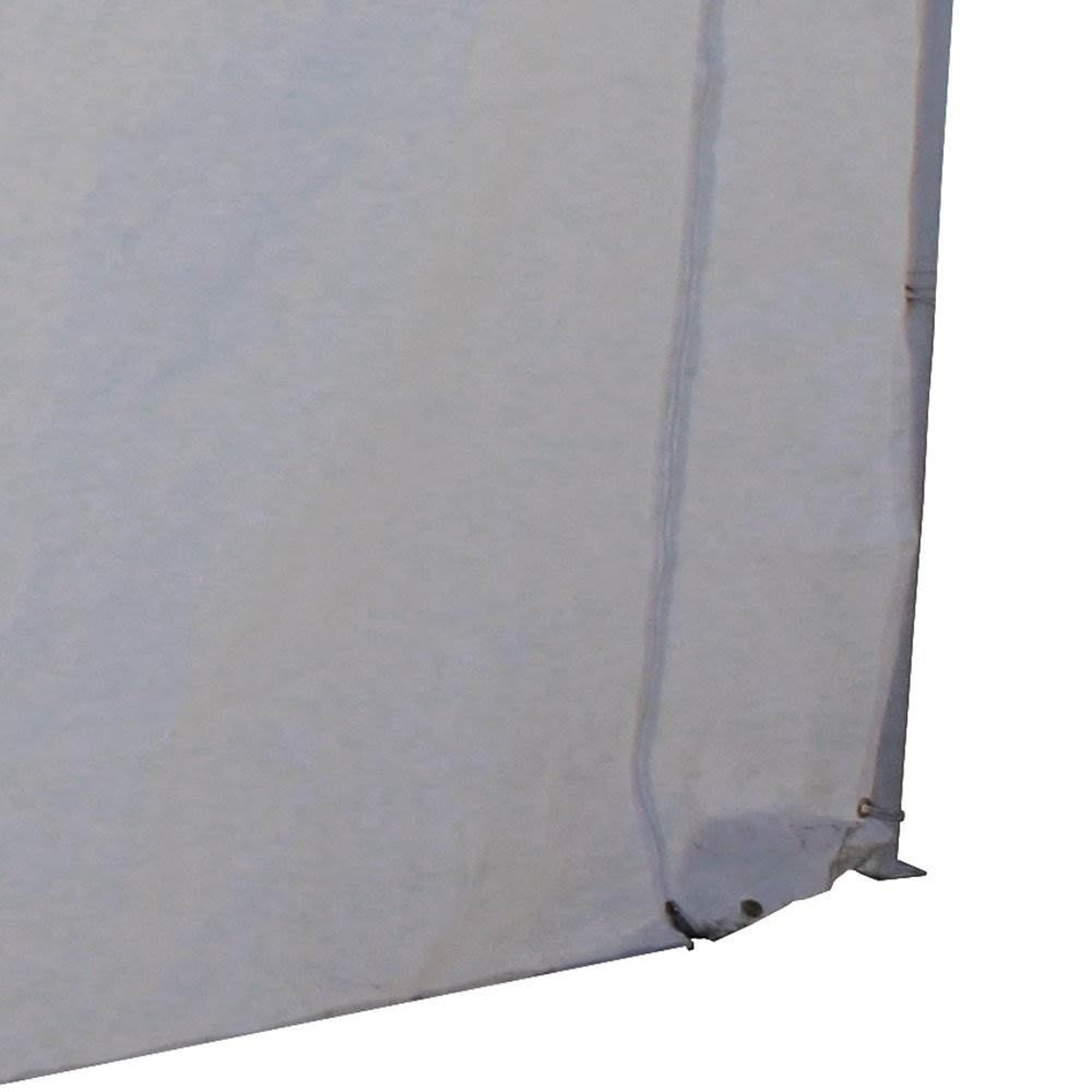 Canopy Tent Sidewalls for Domain Carport with Adjustable Straps - Waterproof White Garage Storage Accessories - Perfect for Outdoor Events, Vehicle Protection & Temporary Shelter Solutions