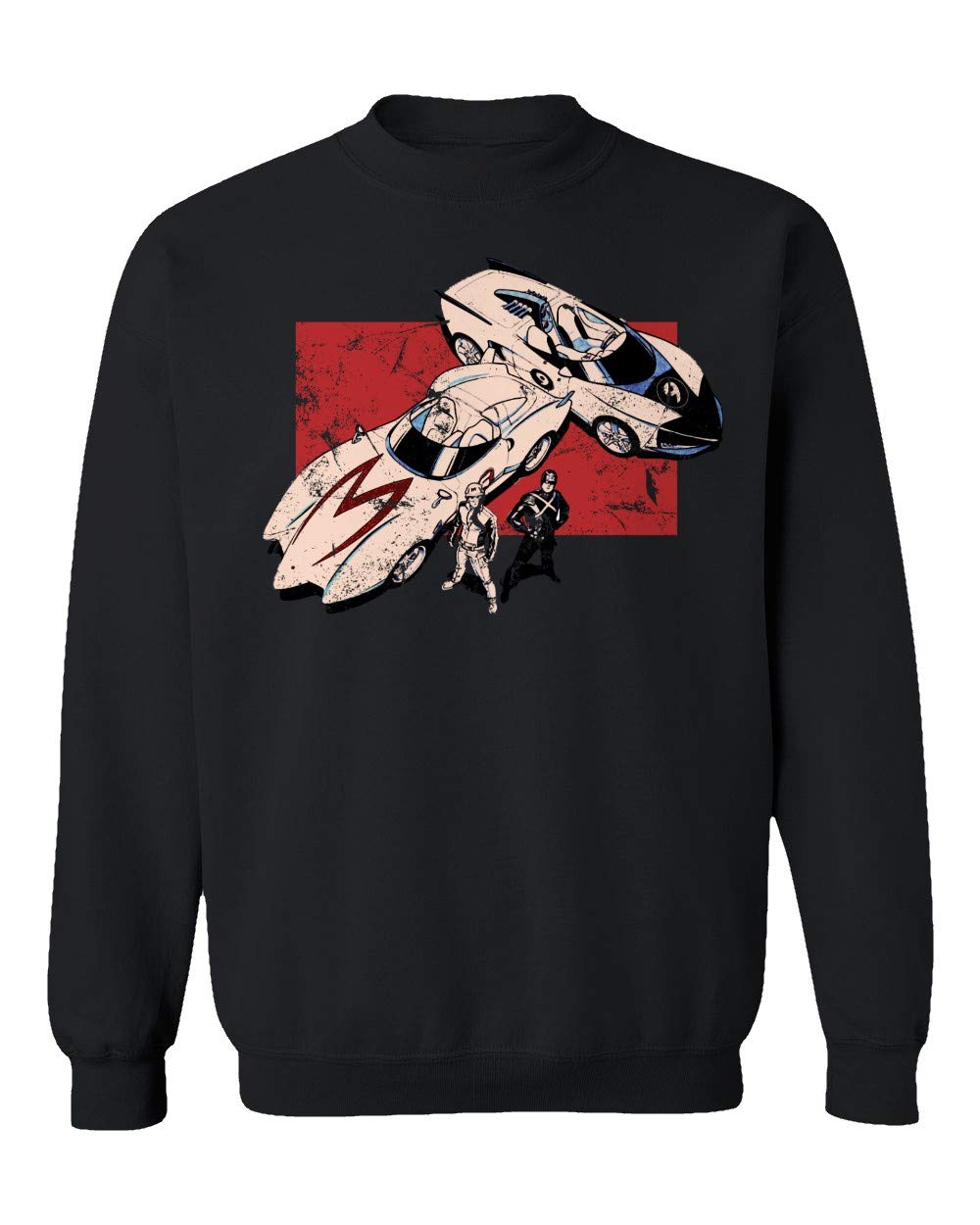 RIVEBELLA Anime Racer X Speed Manga Graphic Sweatshirt - Unisex Crewneck Pullover for Casual Wear & Street Fashion | Perfect for Anime Fans, Cosplay & Everyday Outfits