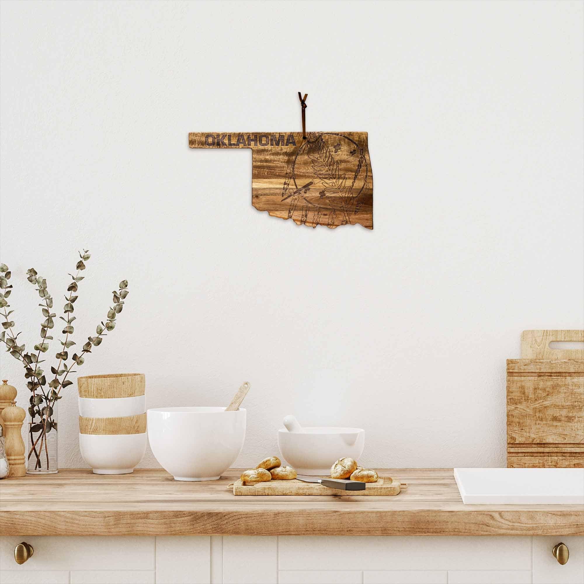 Premium Oklahoma Wood Cutting Board by Rock & Branch - Handcrafted Chopping Board for Kitchen, Charcuterie & Serving - Perfect for Home Chefs & Entertaining